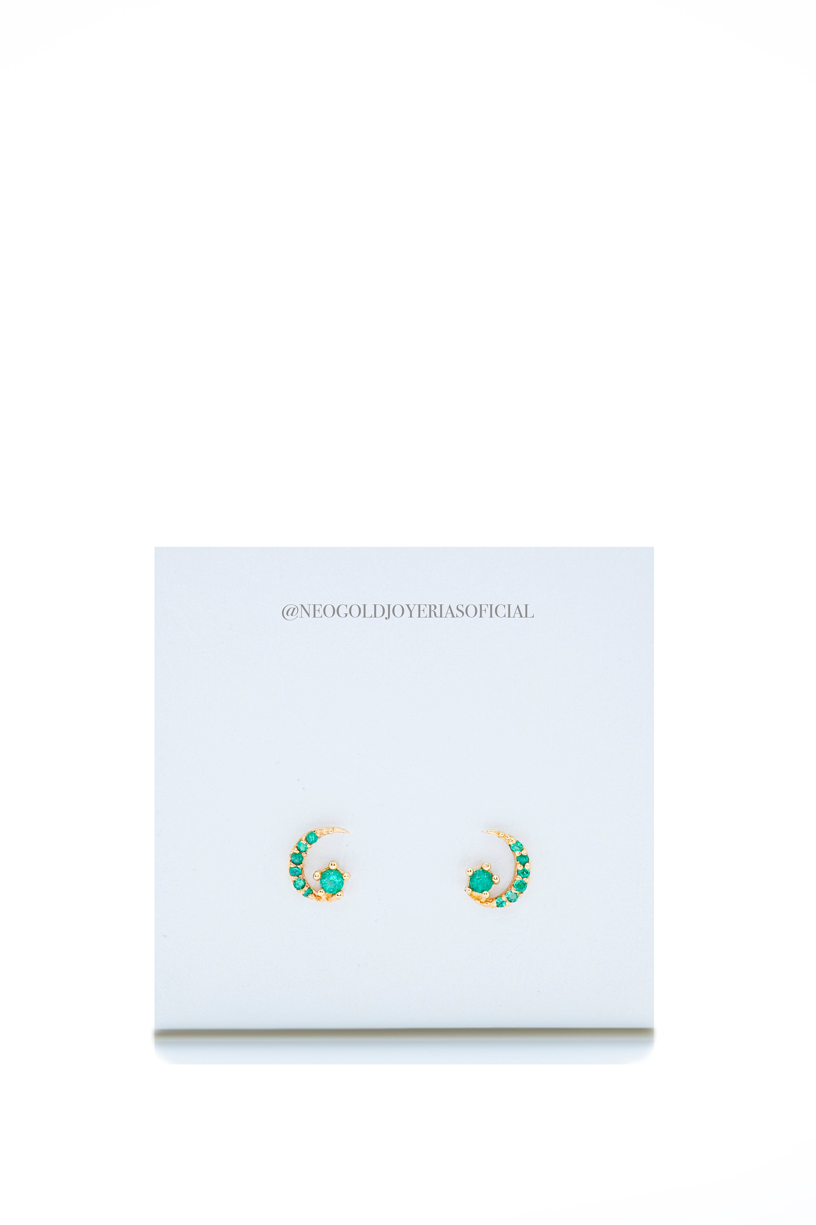 TOPOS OA 18K, LUNA, ESMERALDAS NATURALES REF 006546