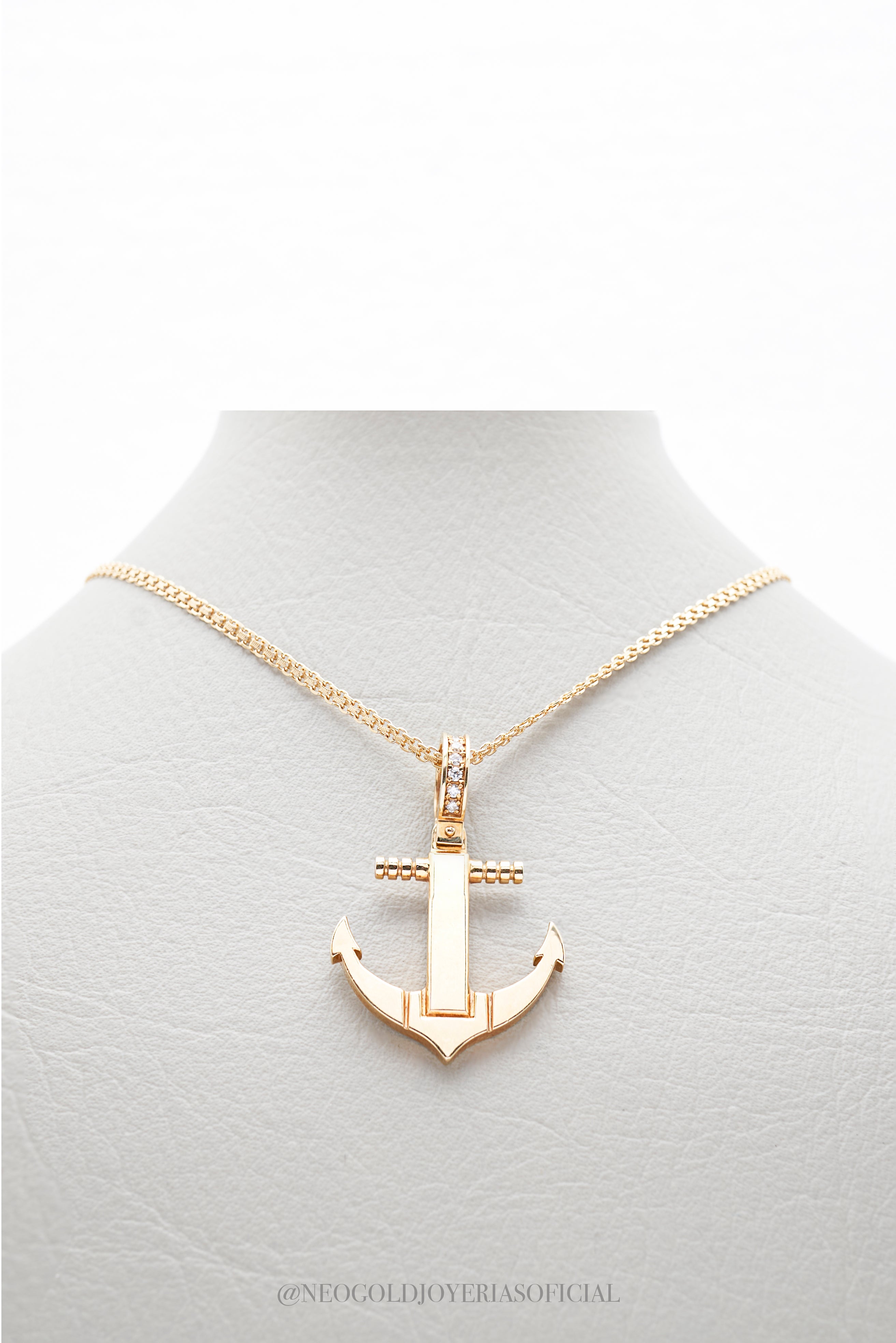 DIJE ANCLA OA/ DIAMANTES - REF 006810