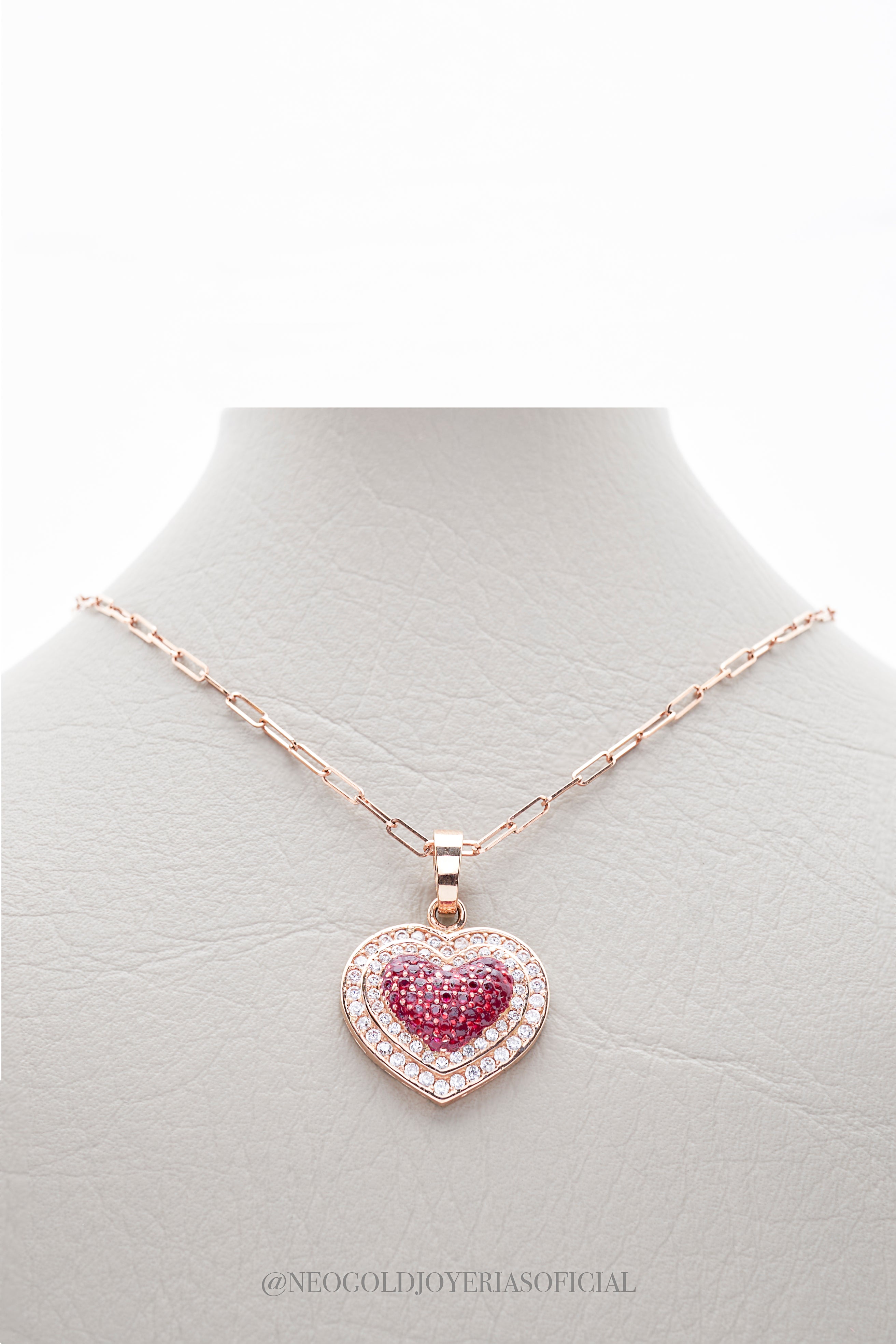 DIJE CORAZON OR/ CIRCONES - REF 009639