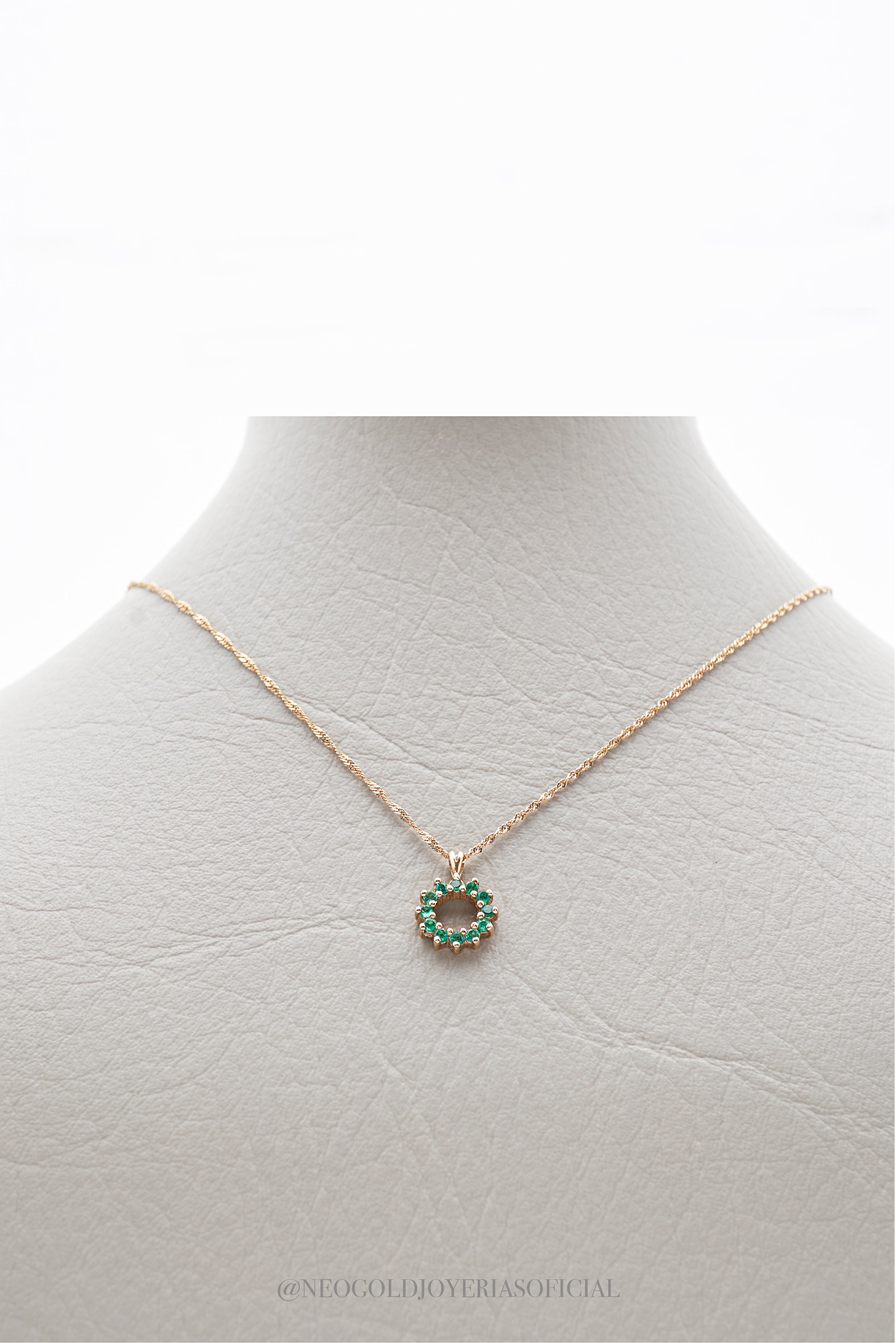 DIJE CIRCULO OA/ ESMERALDAS - REF 010363