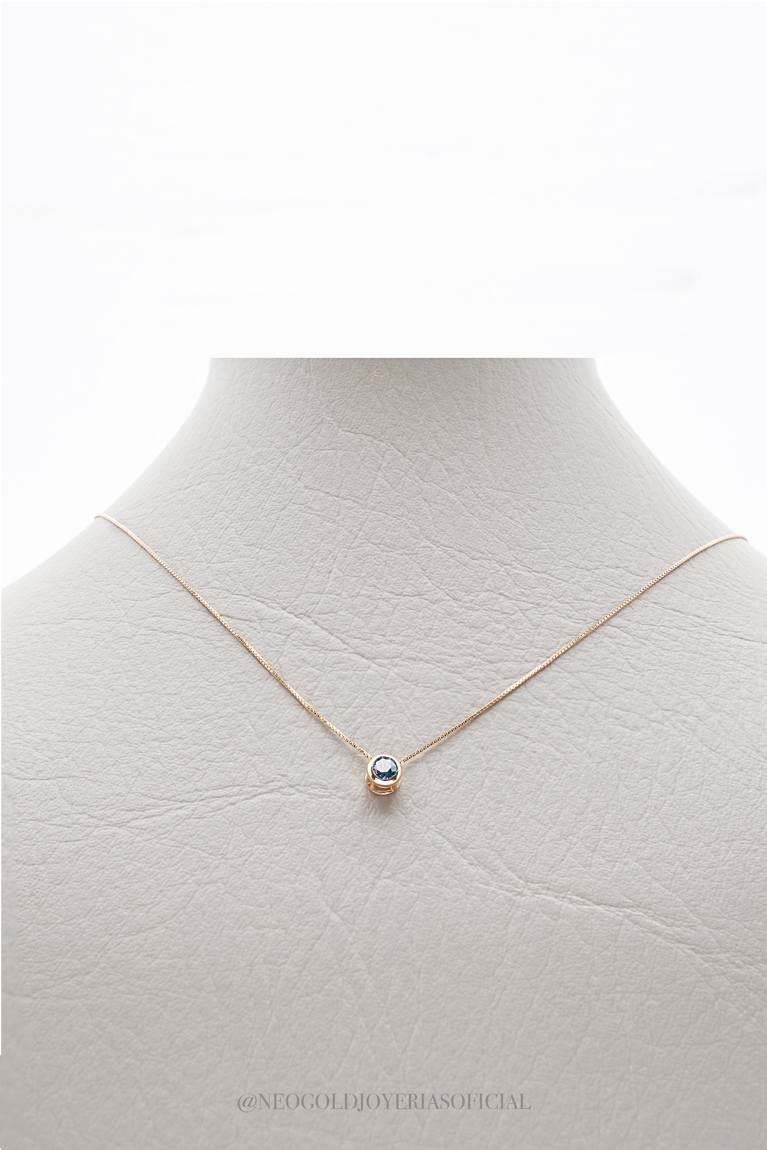 DIJE OA/DIAMANTE AZUL - REF 012420