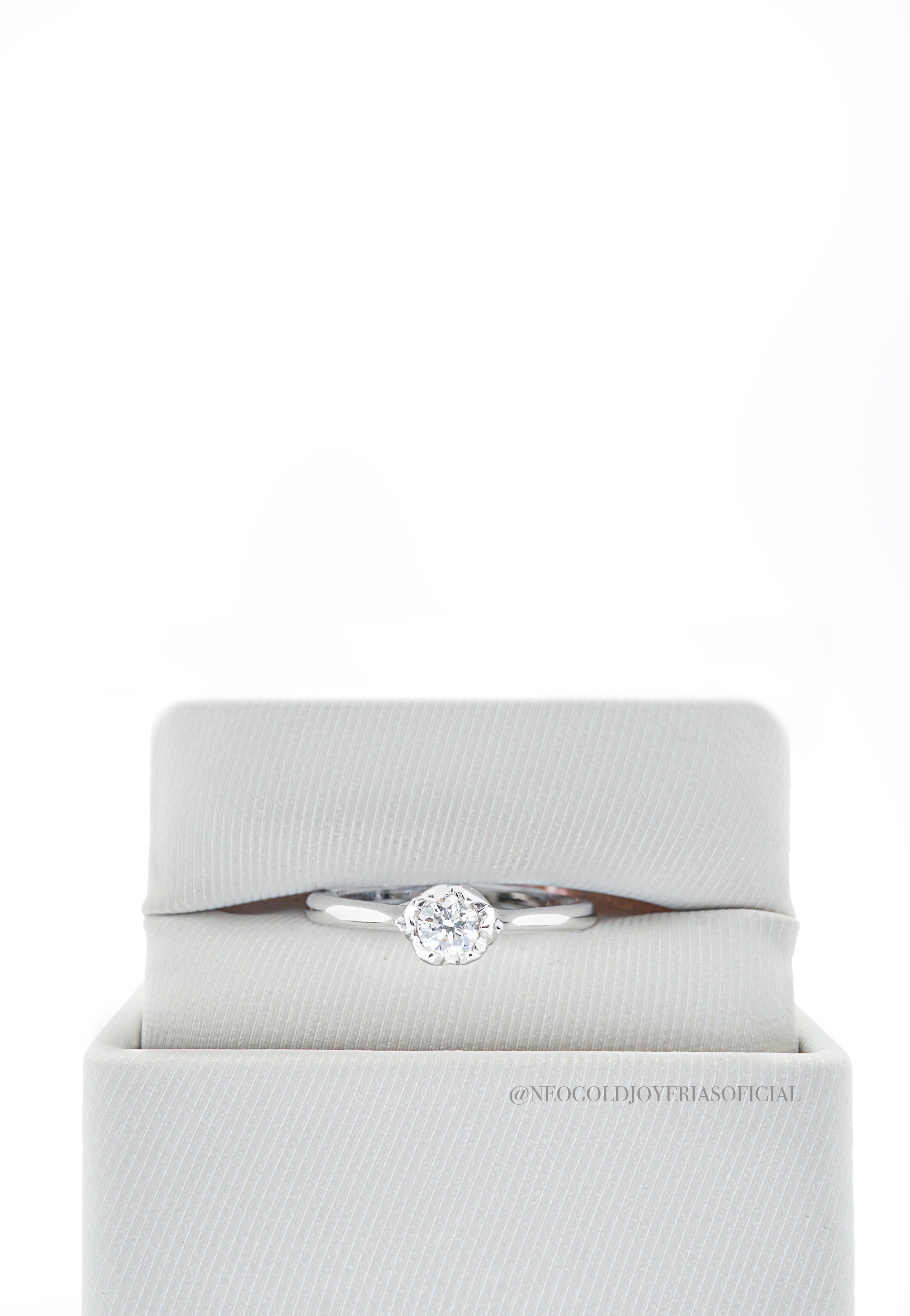 ANILLO SOLITARIO OB / DIAMANTE - REF 004208