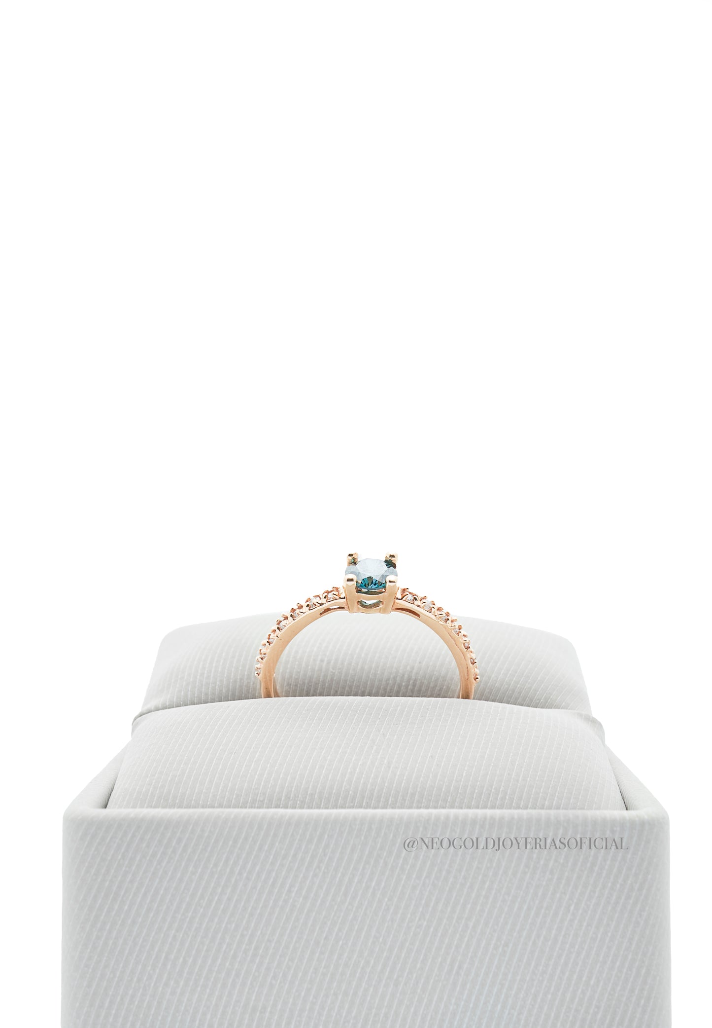 ANILLO OR / DIAMANTE AZUL - REF 006910