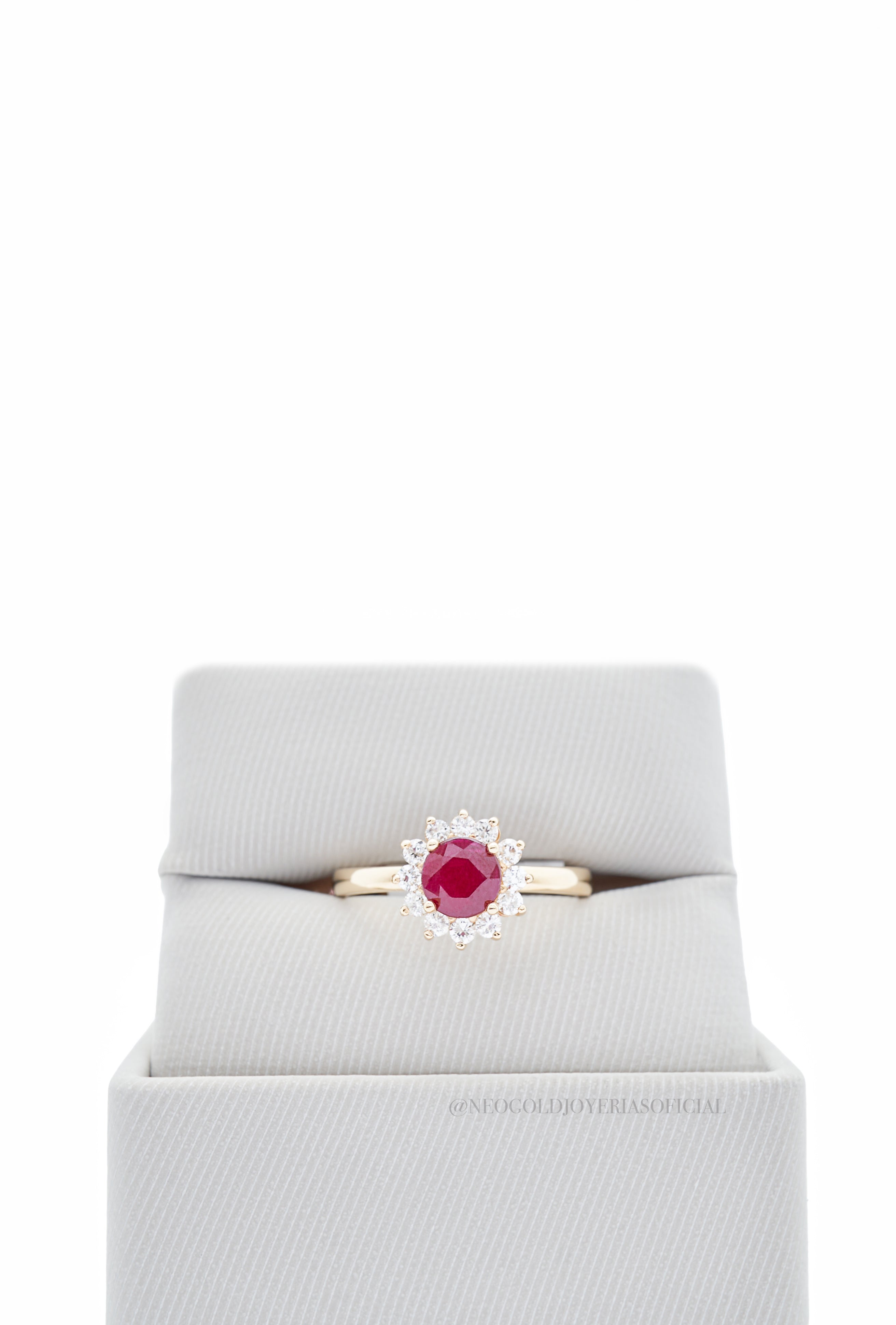 ANILLO OA/ RUBI/ DIAMANTES - REF 007855