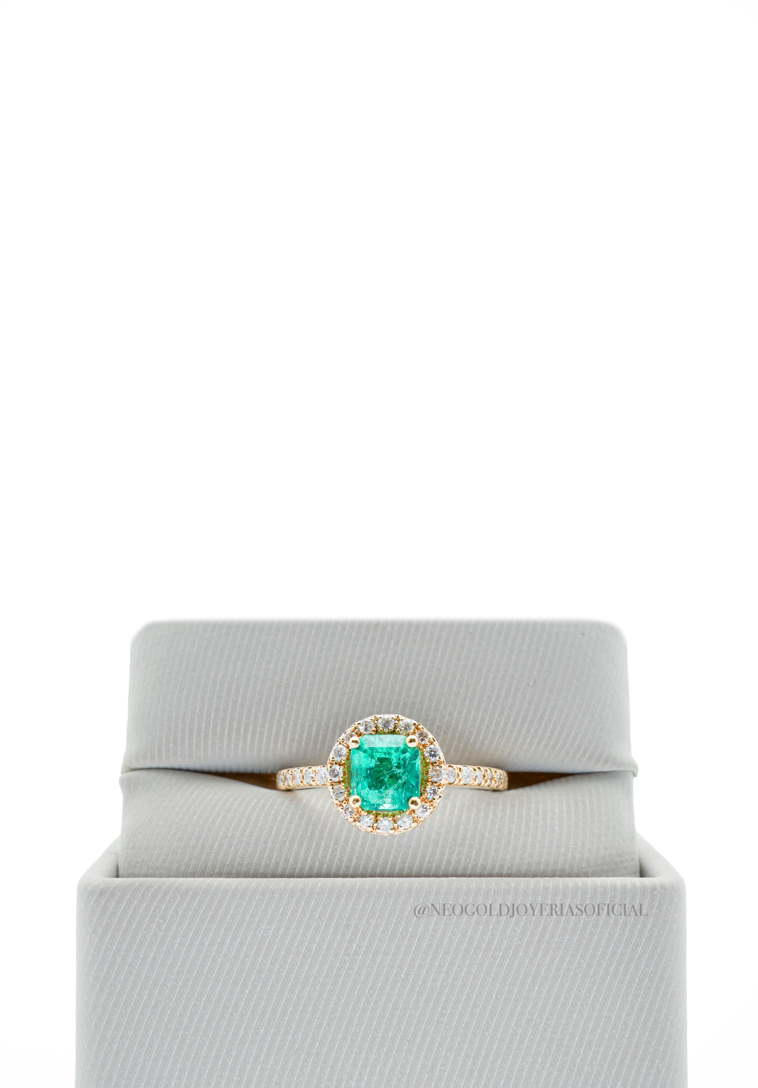 ANILLO OA/ ESMERALDA/ DIAMANTES - REF 008332