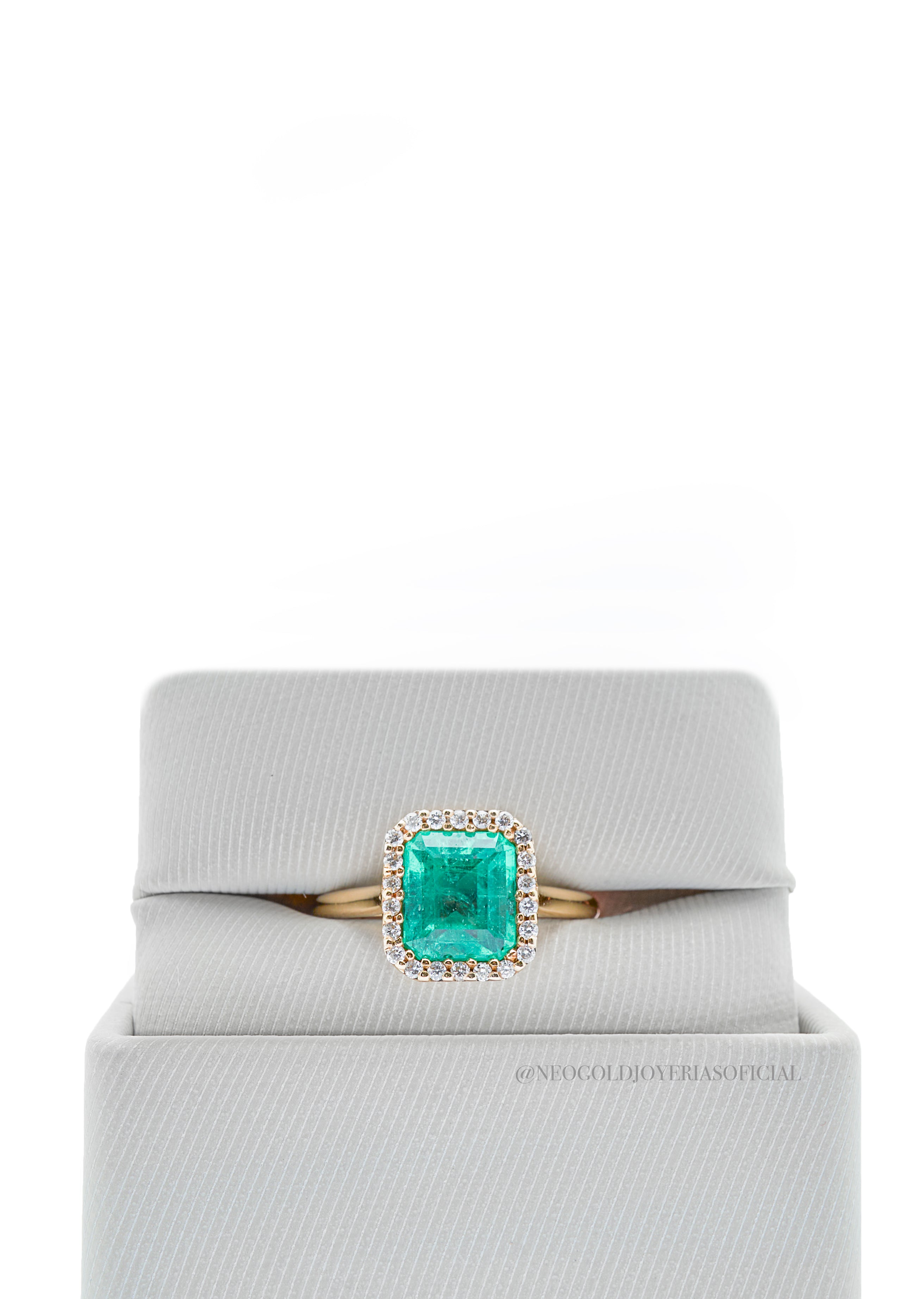 ANILLO/ OA/ ESMERALDAS/ DIAMANTES - REF 009463