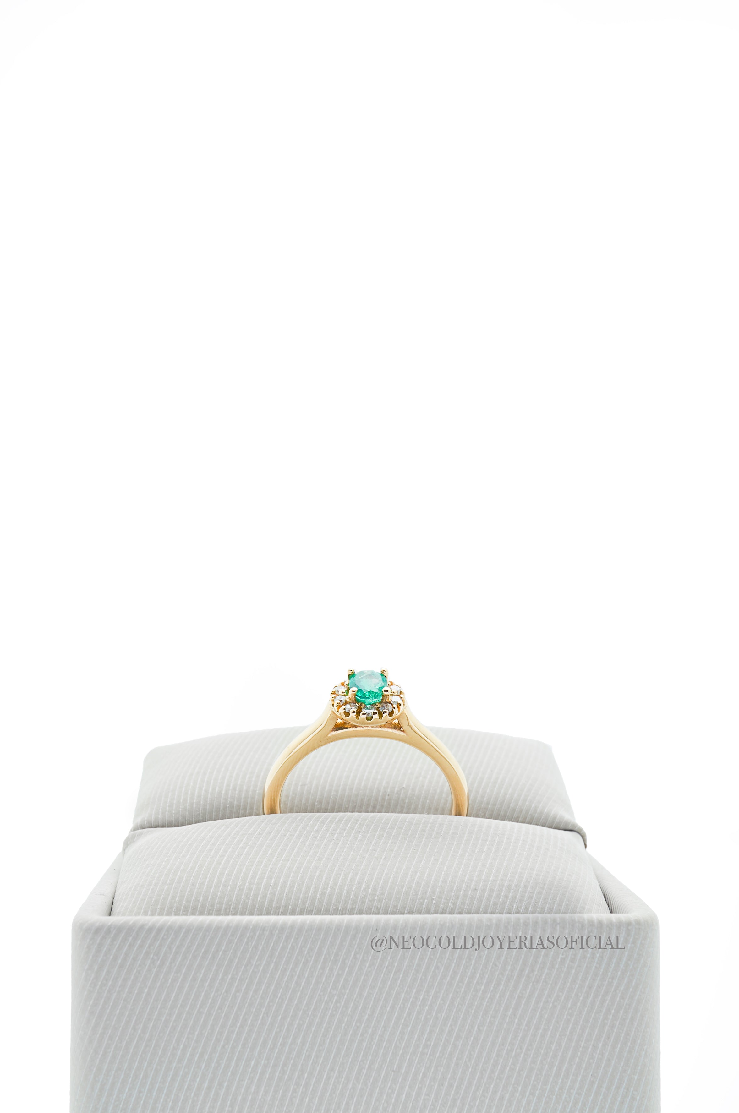 ANILLO OA/ ESMERALDA/ DIAMANTE - REF 009514