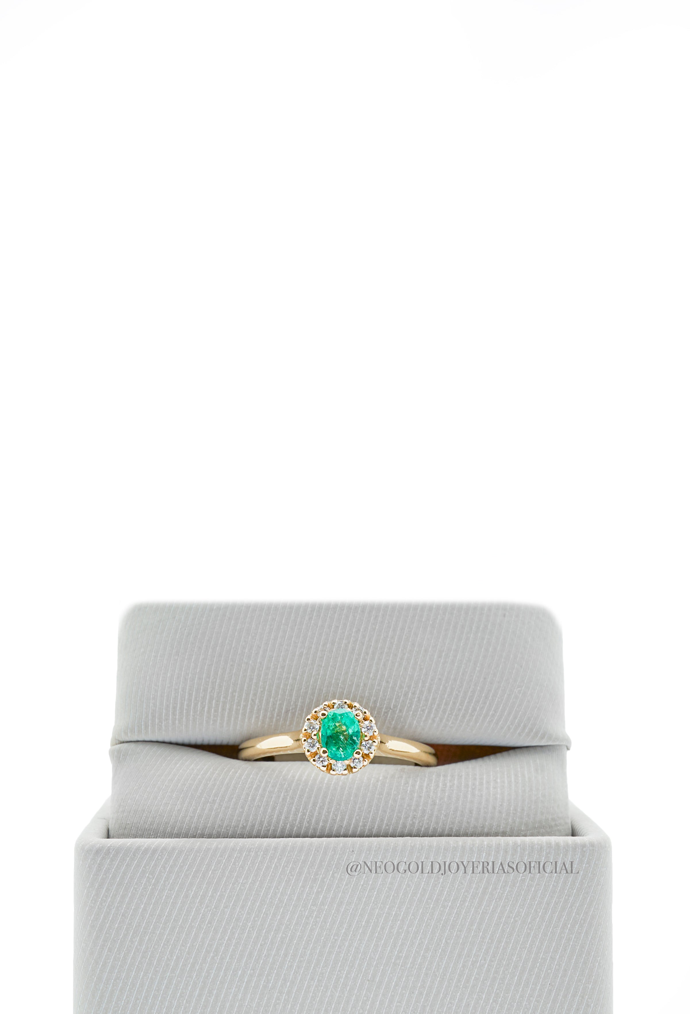 ANILLO OA/ ESMERALDA/ DIAMANTE - REF 009514