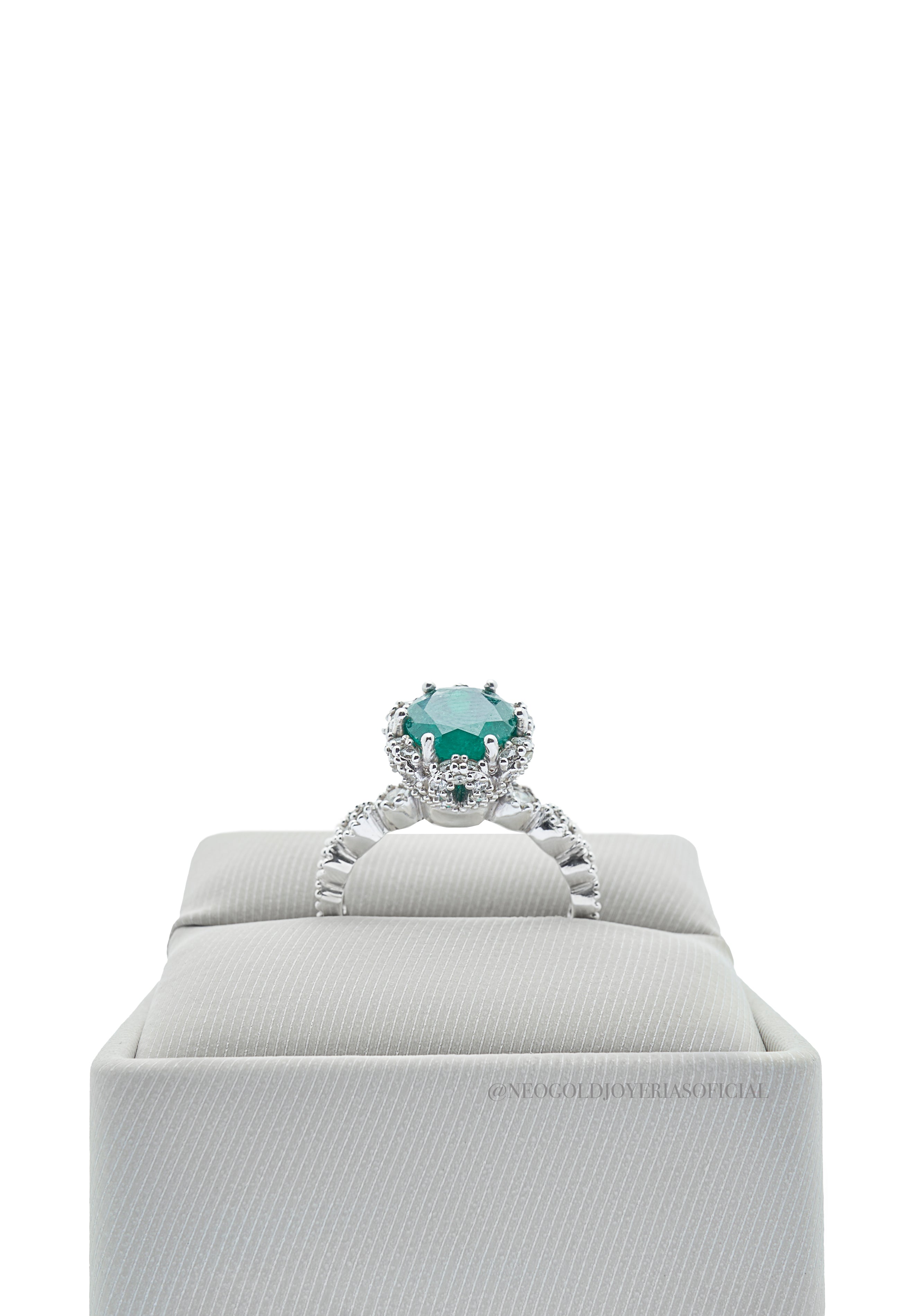 ANILLO OB/ESMERALDA/DIAMANTES - REF 009559