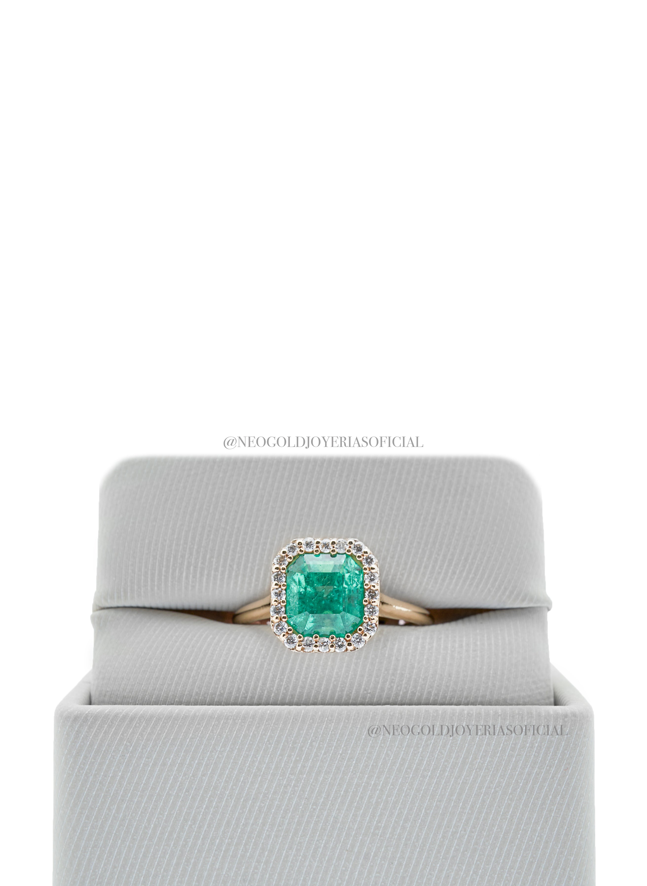 ANILLO OA/ESMERALDA/DIAMANTES - REF 009571