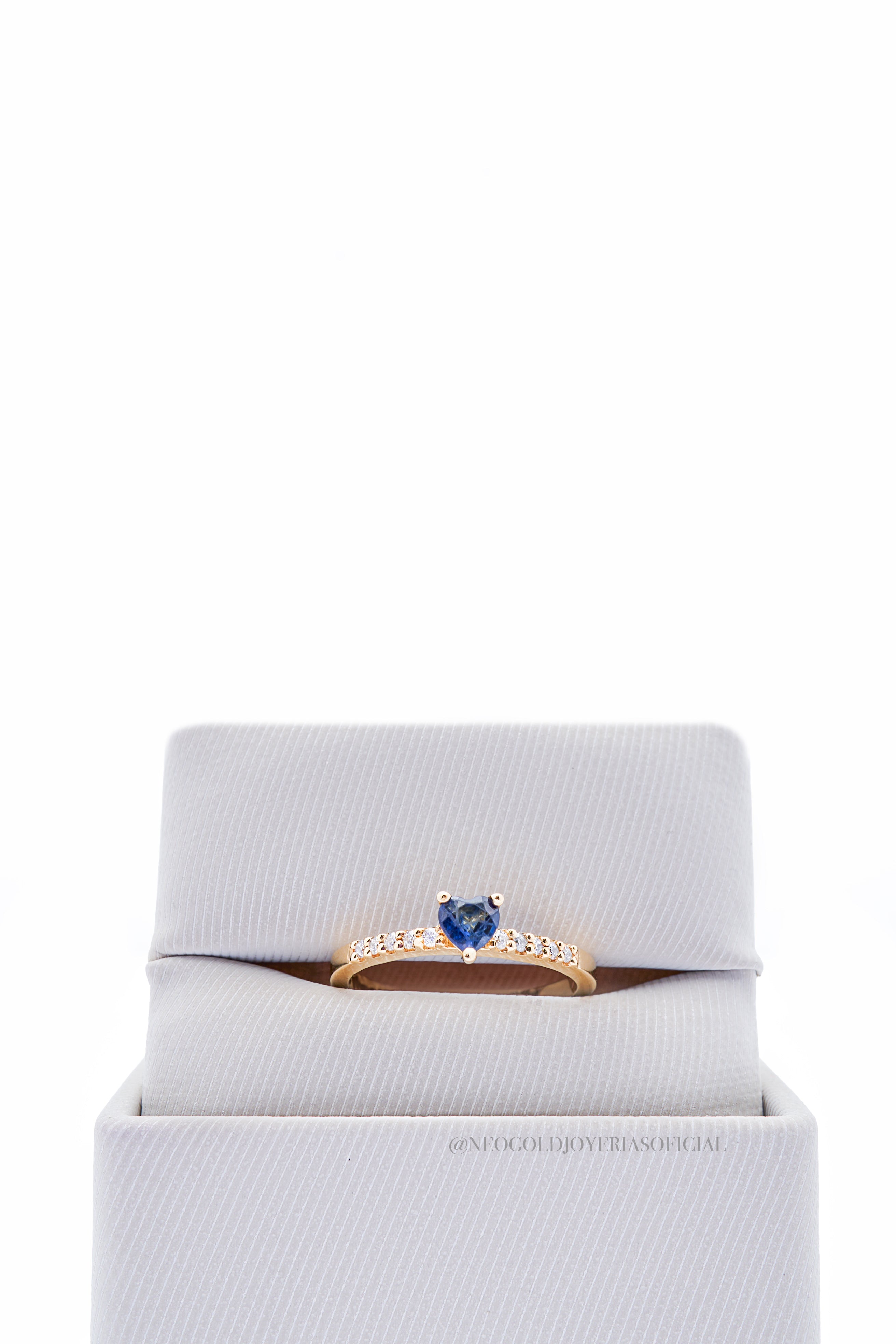 ANILLO OA/ ZAFIRO CORAZON - REF 012267