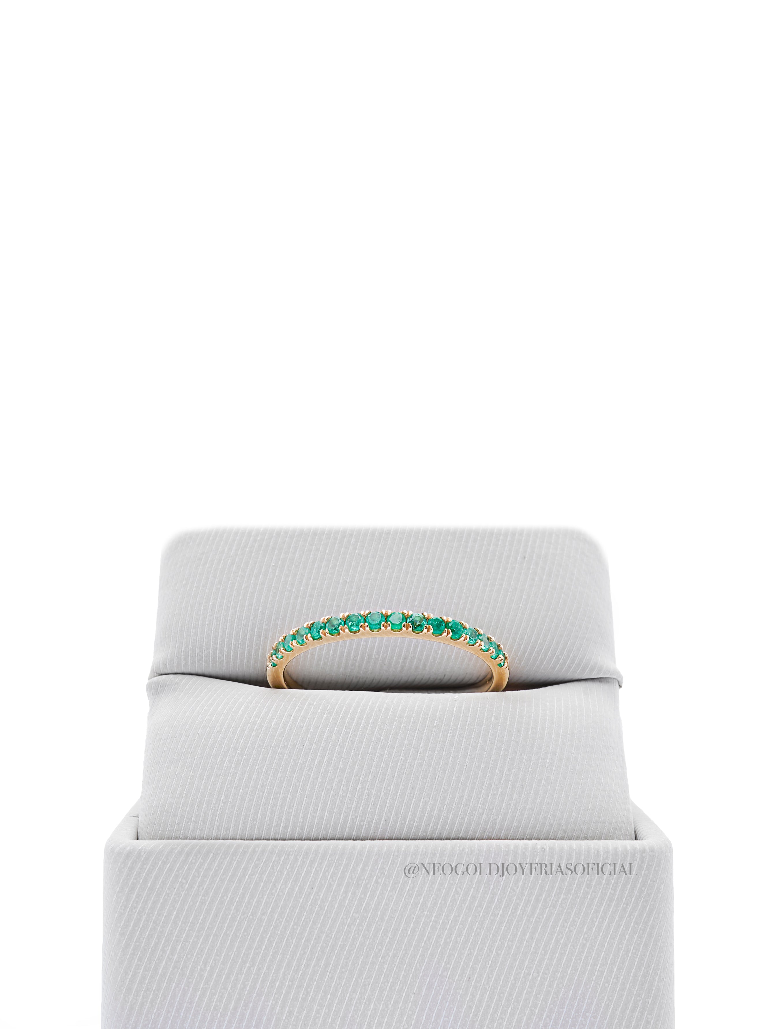 ANILLO BANDA OA/ ESMERALDAS - REF 012284