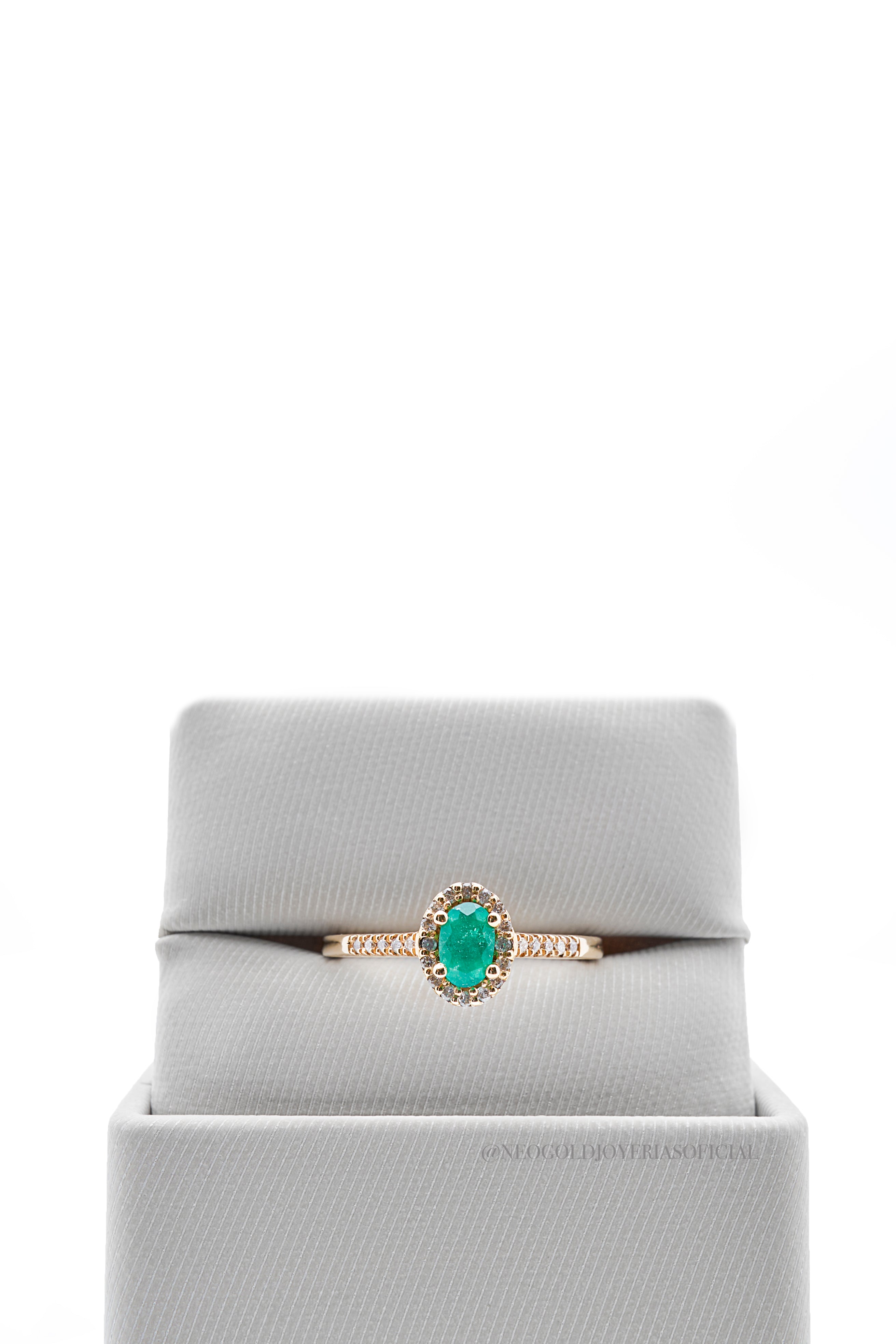 ANILLO OA/ ESMERALDA/ DIAMANTES - REF 012336