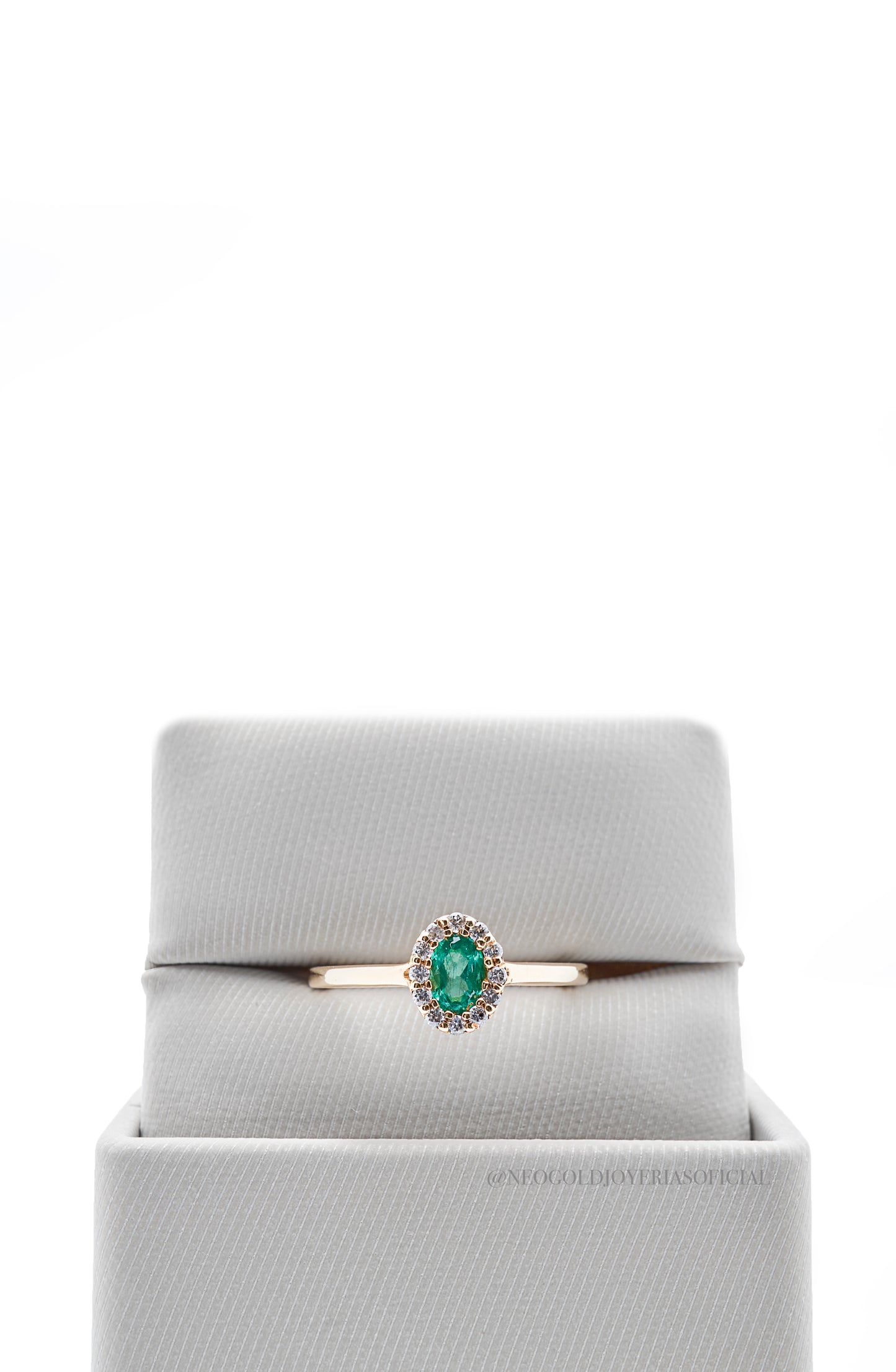 ANILLO OA/ ESMERALDA/ DIAMANTES - REF 012443