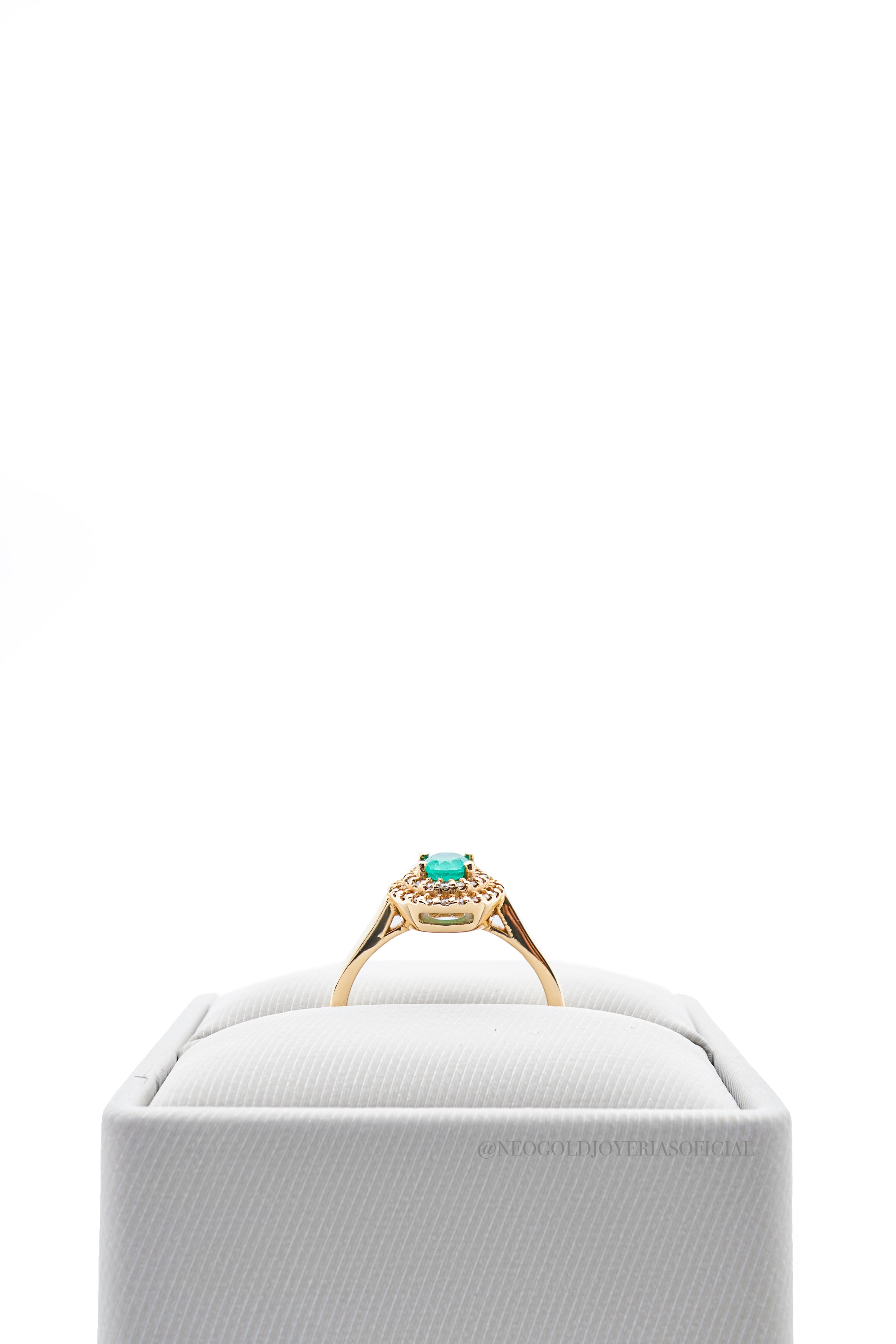 ANILLO OA/ ESMERALDA/ DIAMANTES - REF 012444
