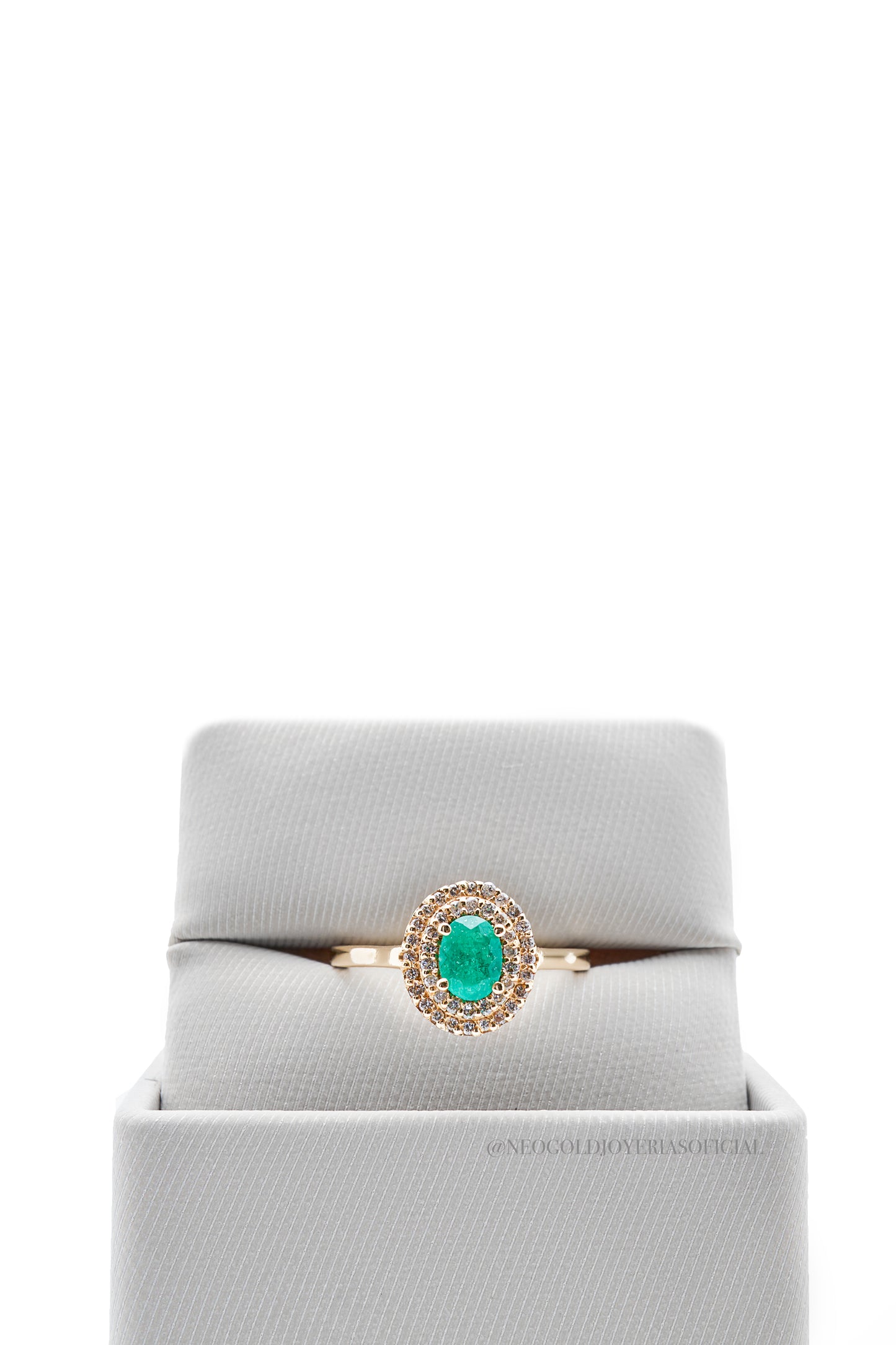 ANILLO OA/ ESMERALDA/ DIAMANTES - REF 012444