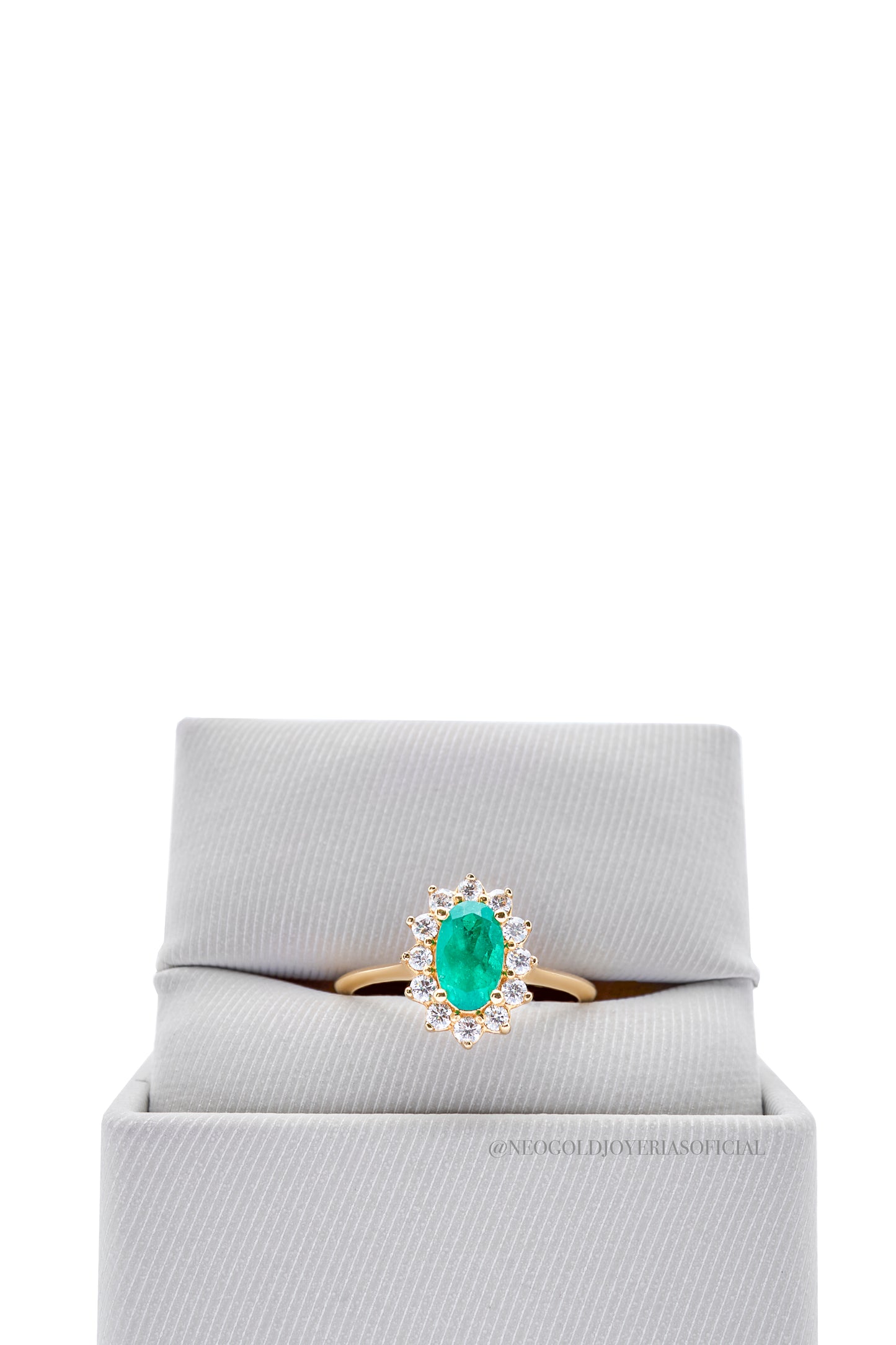 ANILLO OA/ ESMERALDA/ DIAMANTES - REF 012466