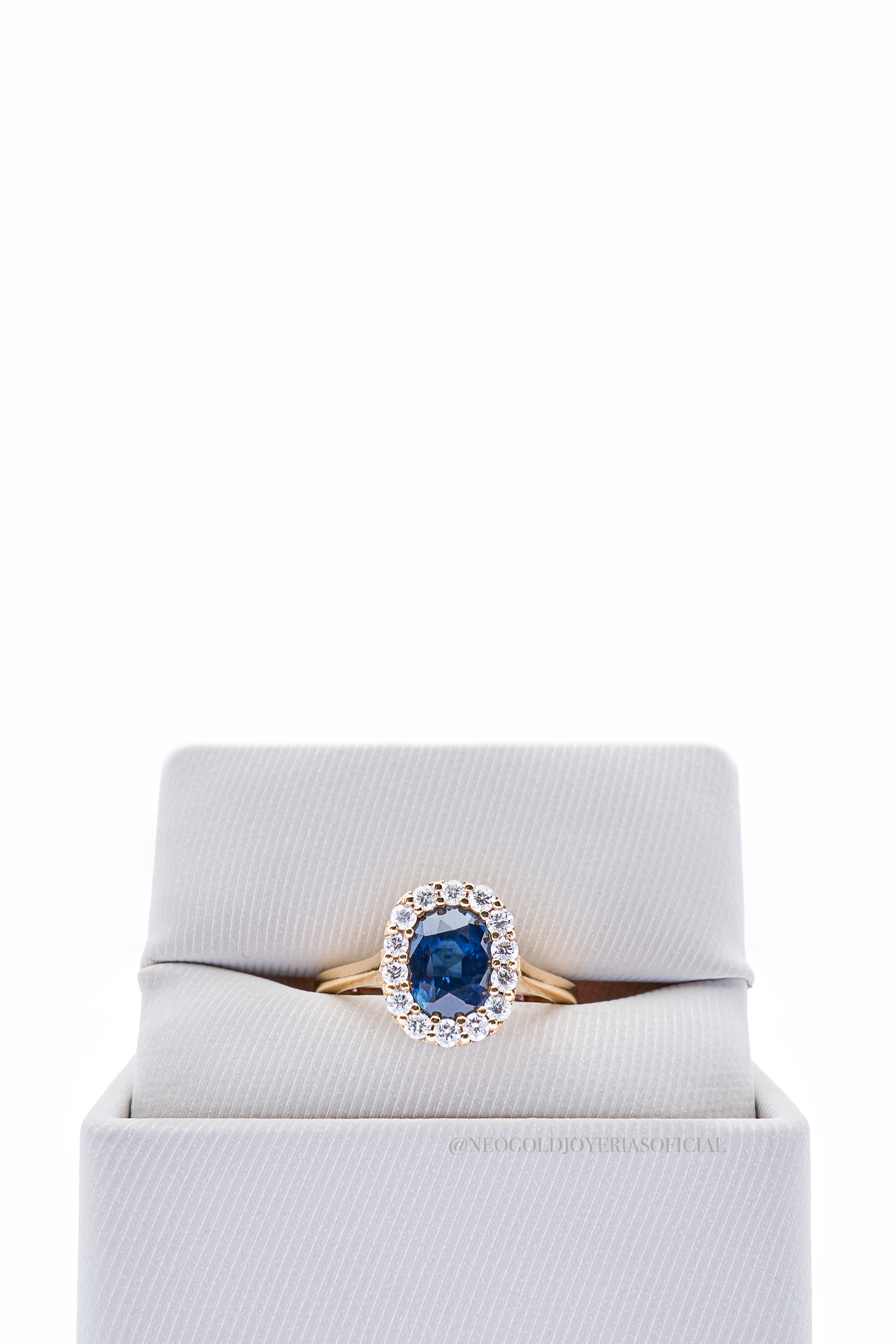 ANILLO OA/ ZAFIRO/ DIAMANTES - REF 012481
