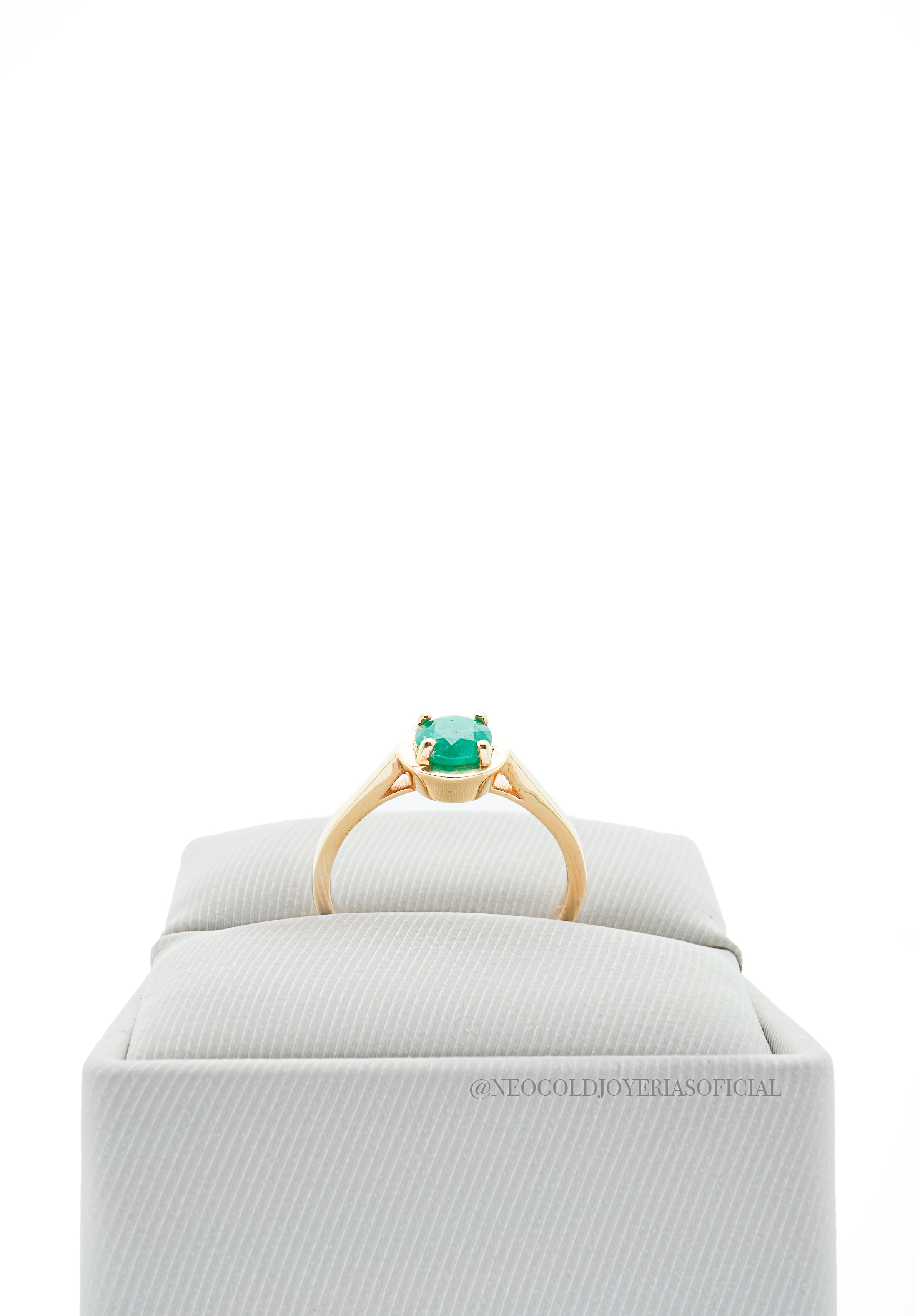 ANILLO SOLITARIO OA/ ESMERALDA - REF 012908