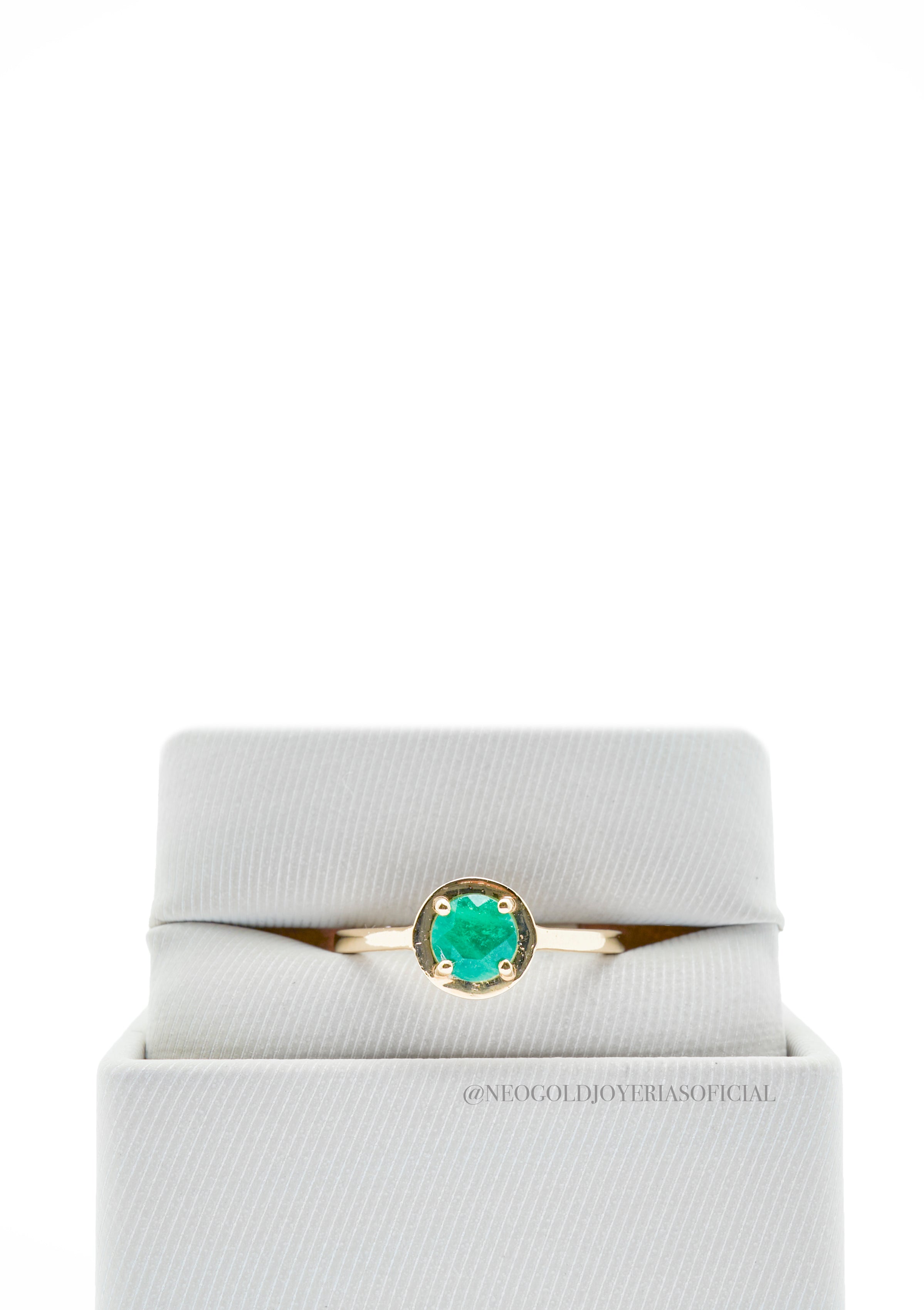 ANILLO SOLITARIO OA/ ESMERALDA - REF 012908