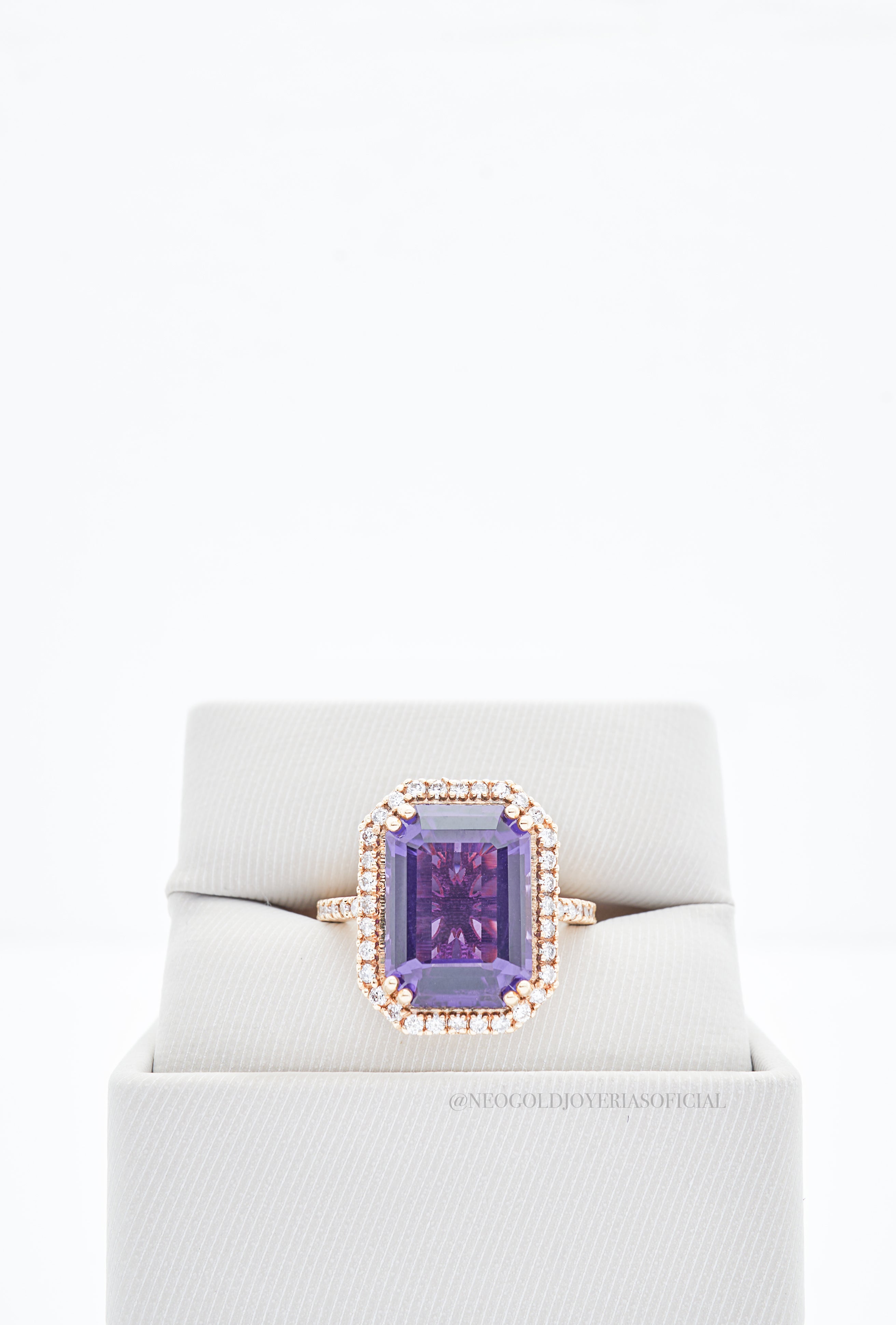 ANILLO OA/ AMATISTA / DIAMANTES - REF 013159