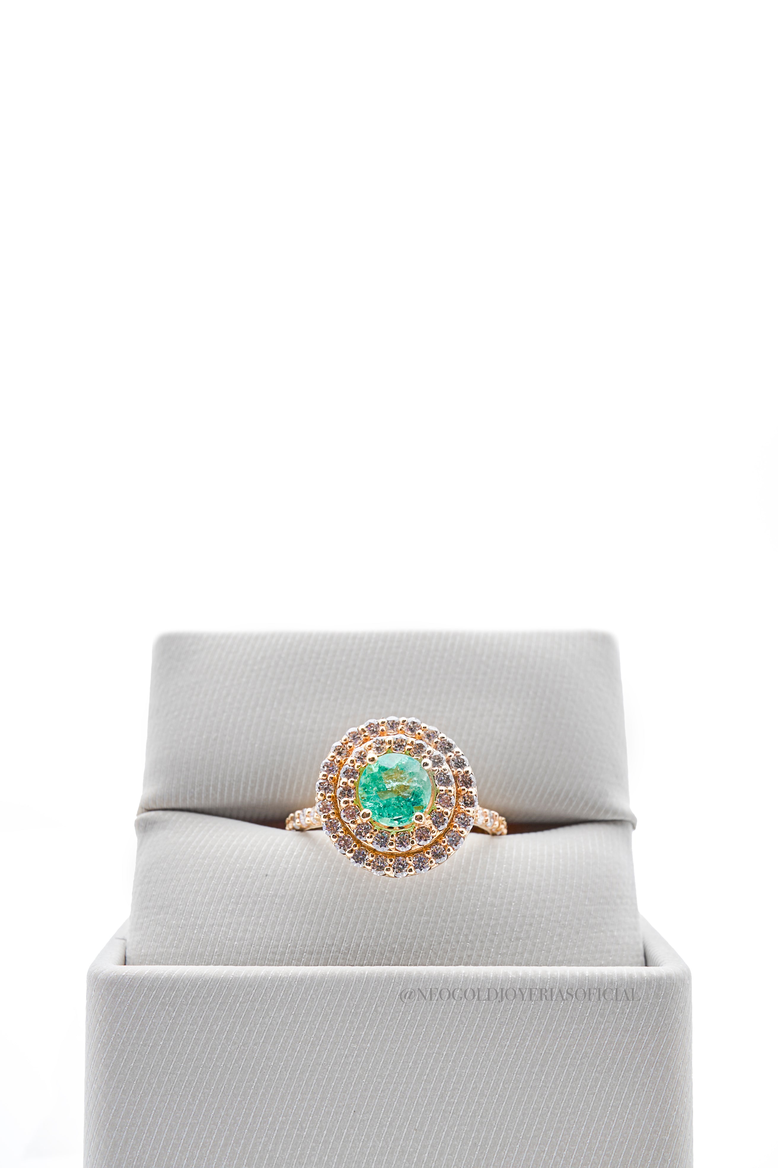 ANILLO OA/ ESMERALDA/DIAMANTES - REF 013371