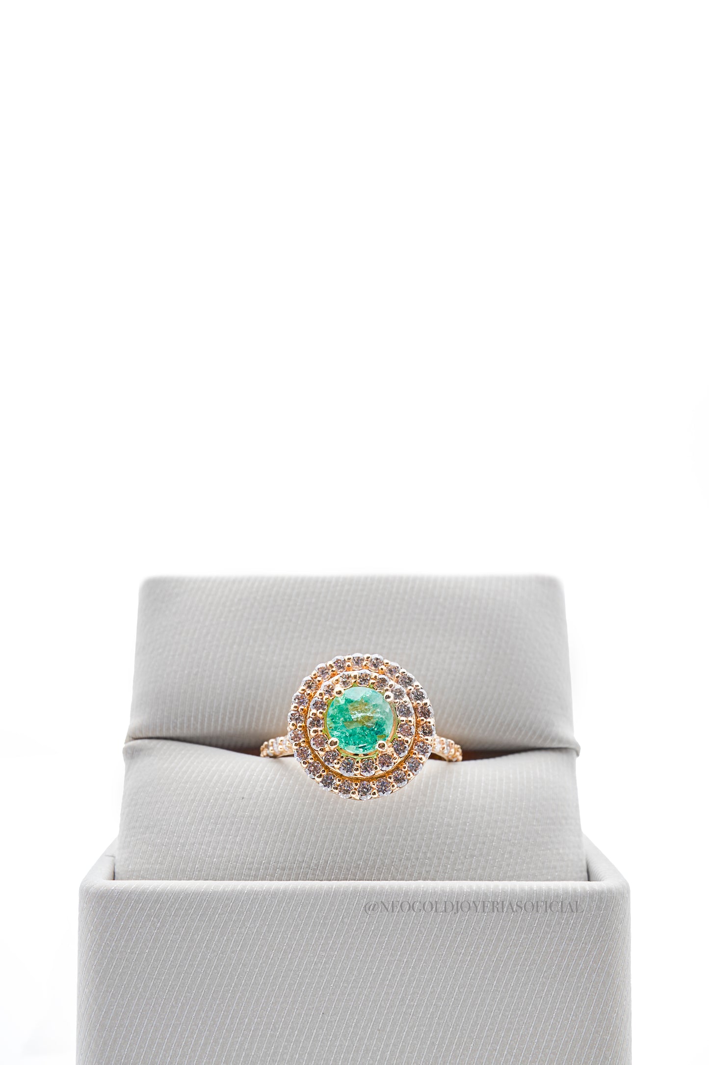 ANILLO OA/ ESMERALDA/DIAMANTES - REF 013371