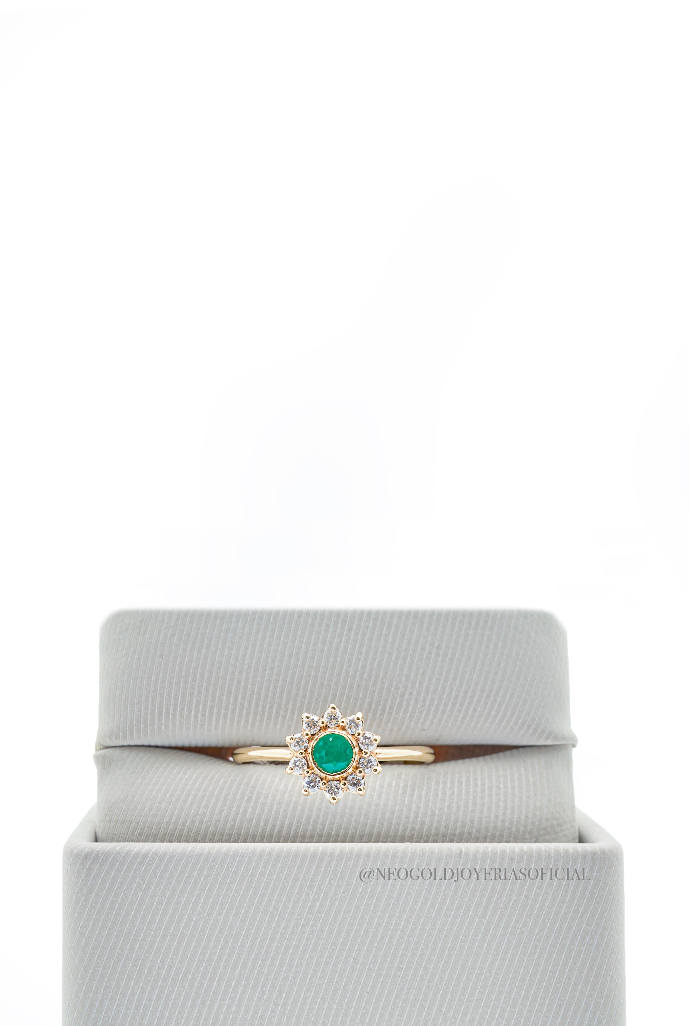 ANILLO OA / ESMERALDA / DIAMANTES - REF 013412
