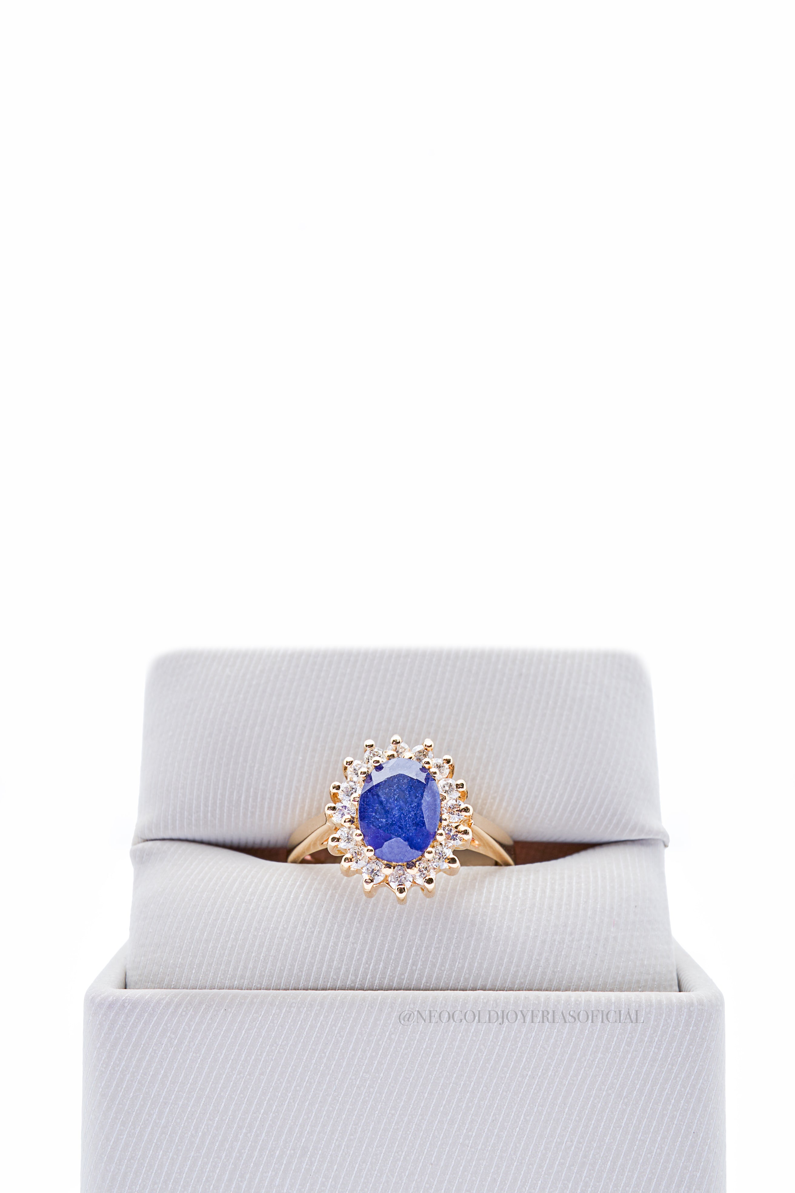ANILLO OA/ ZAFIRO/ DIAMANTES - REF 013439