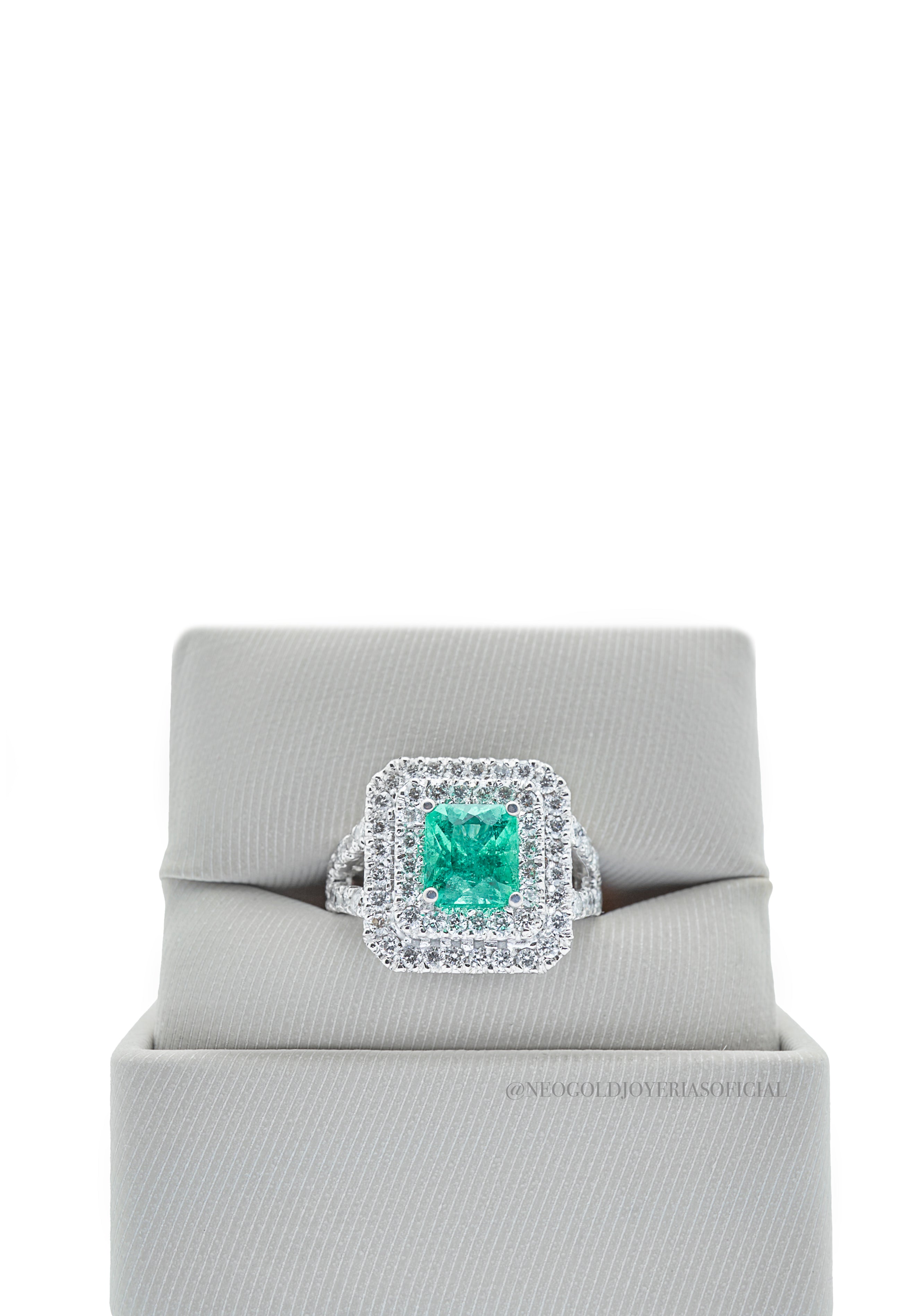 ANILLO OB / ESMERALDA / DIAMANTES - REF 013692