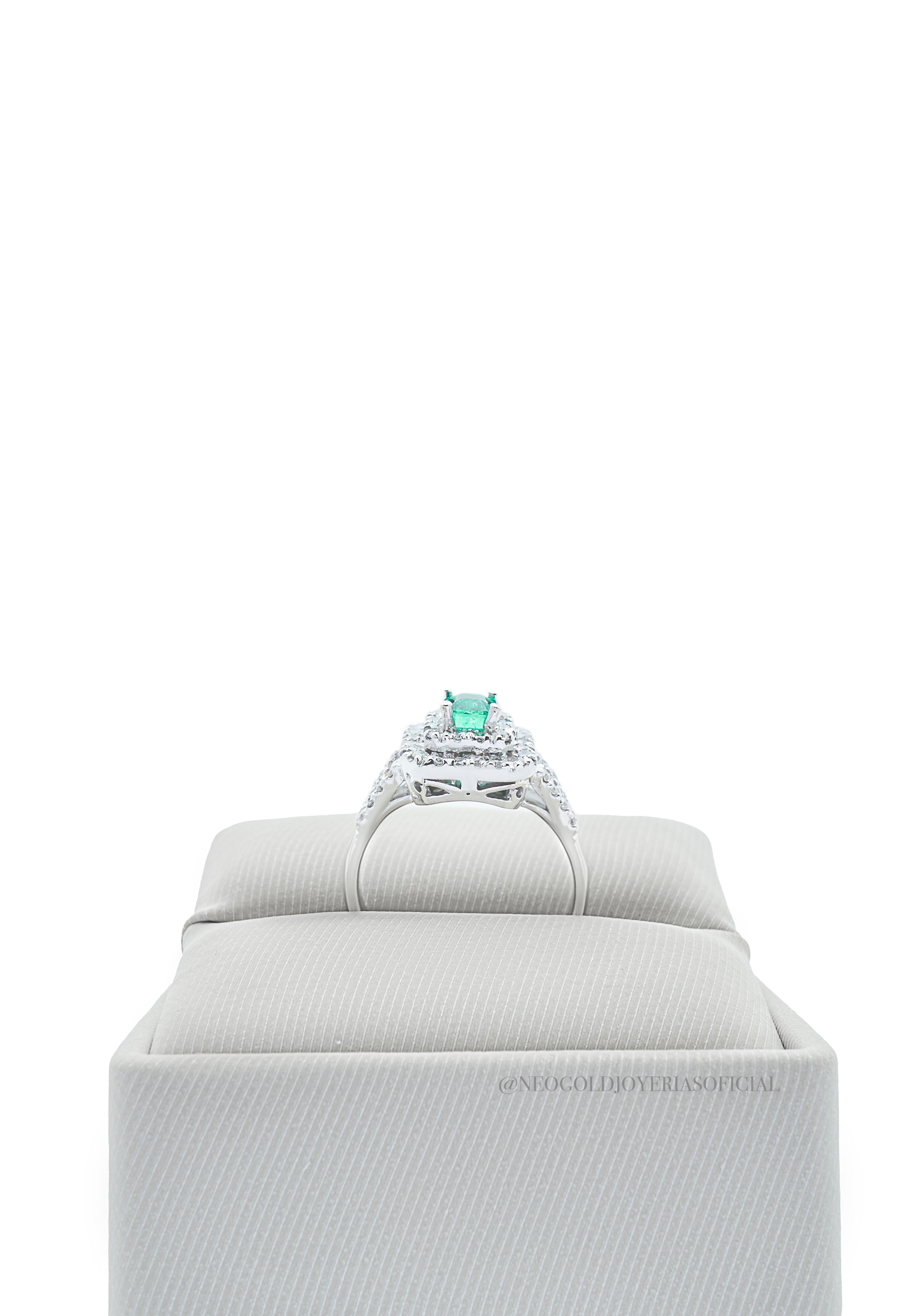 ANILLO OB / ESMERALDA / DIAMANTES - REF 013694