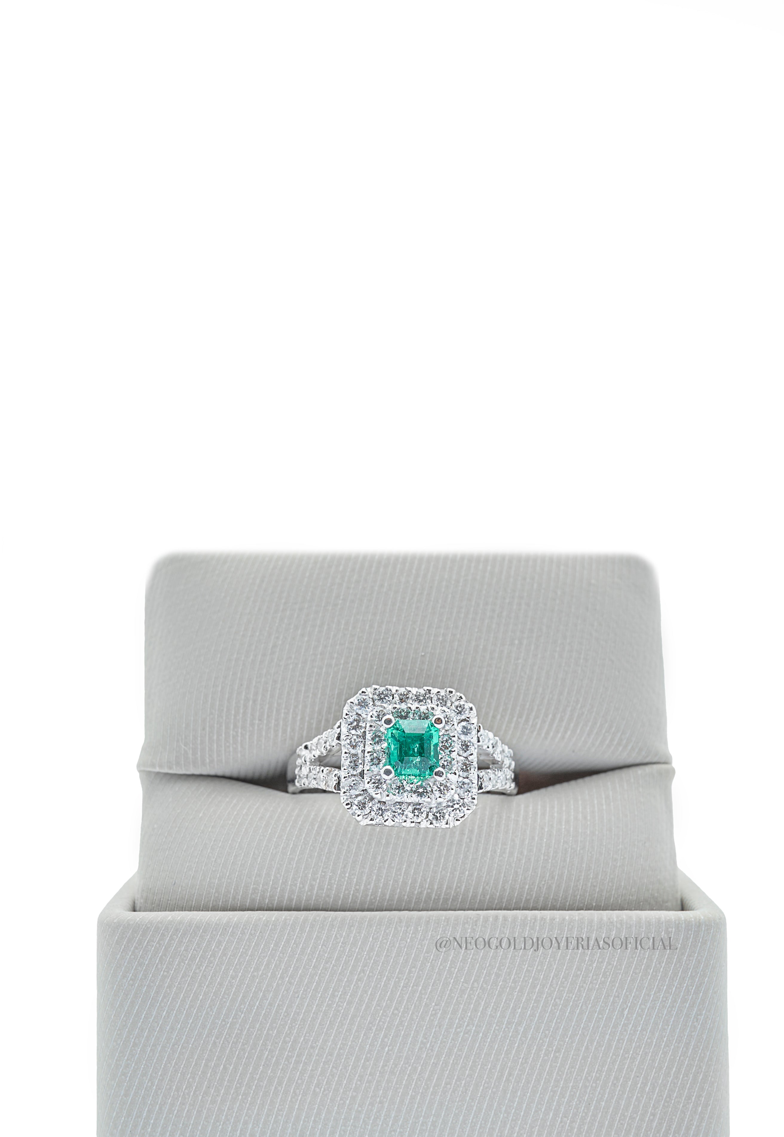 ANILLO OB / ESMERALDA / DIAMANTES - REF 013694