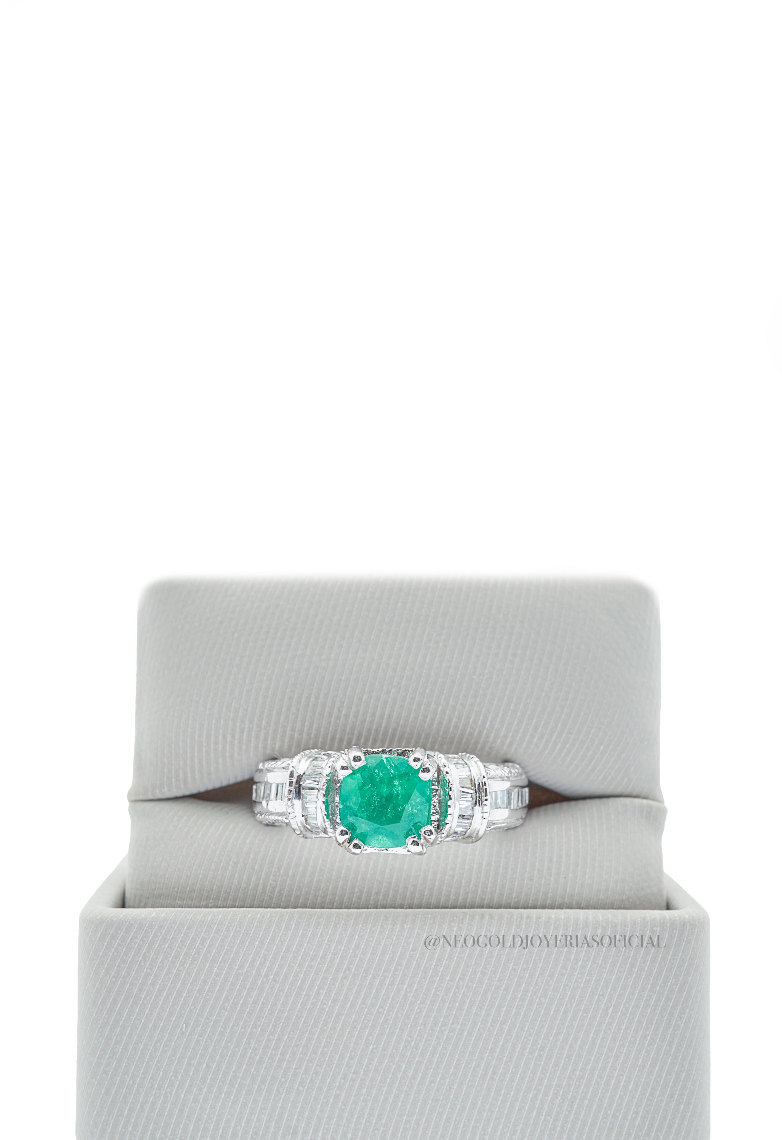 ANILLO OB / ESMERALDA / DIAMANTES - REF 014585