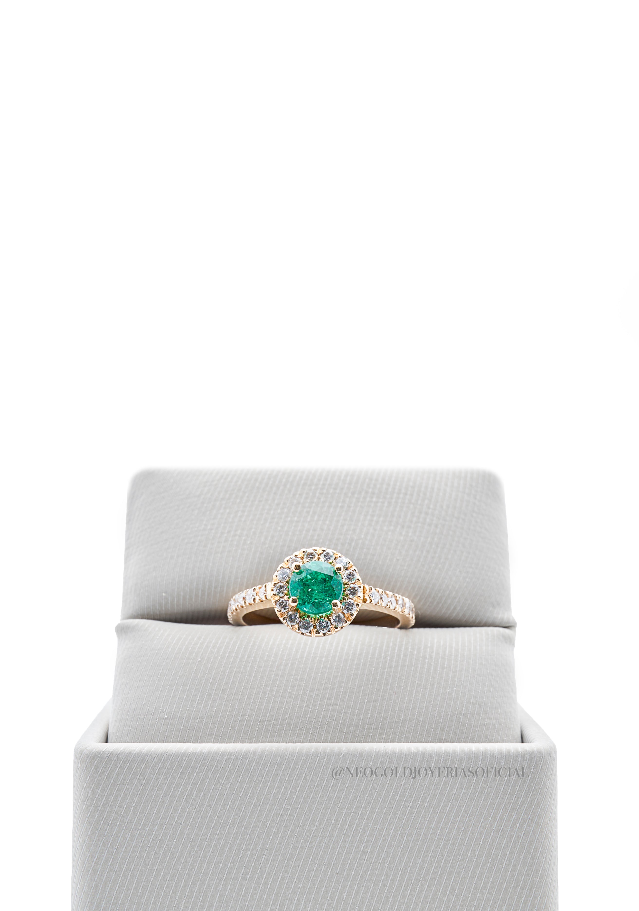 ANILLO OA / ESMERALDA / DIAMANTES - REF 014857