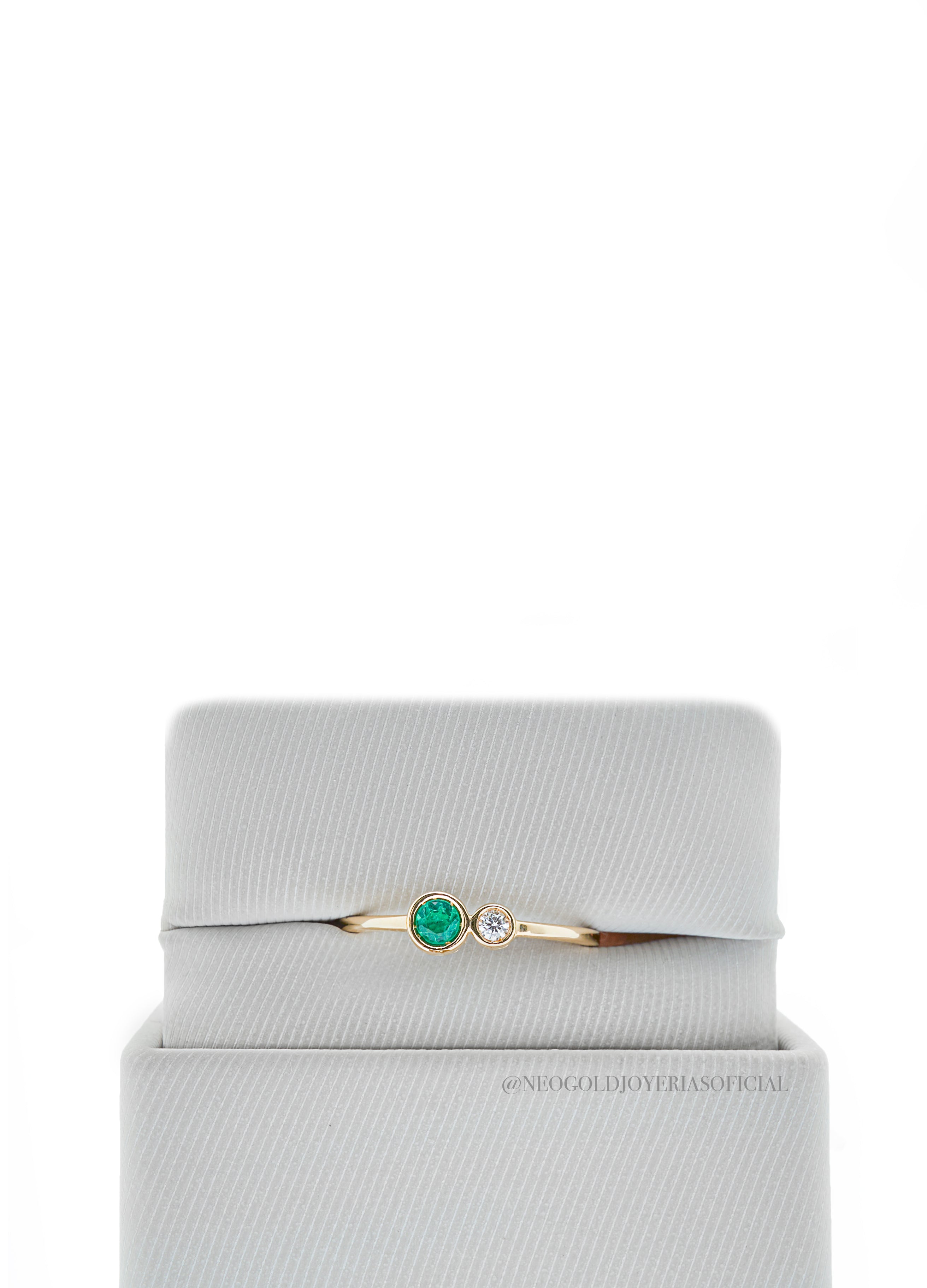 ANILLO OA / ESMERALDA / DIAMANTE - REF 014909