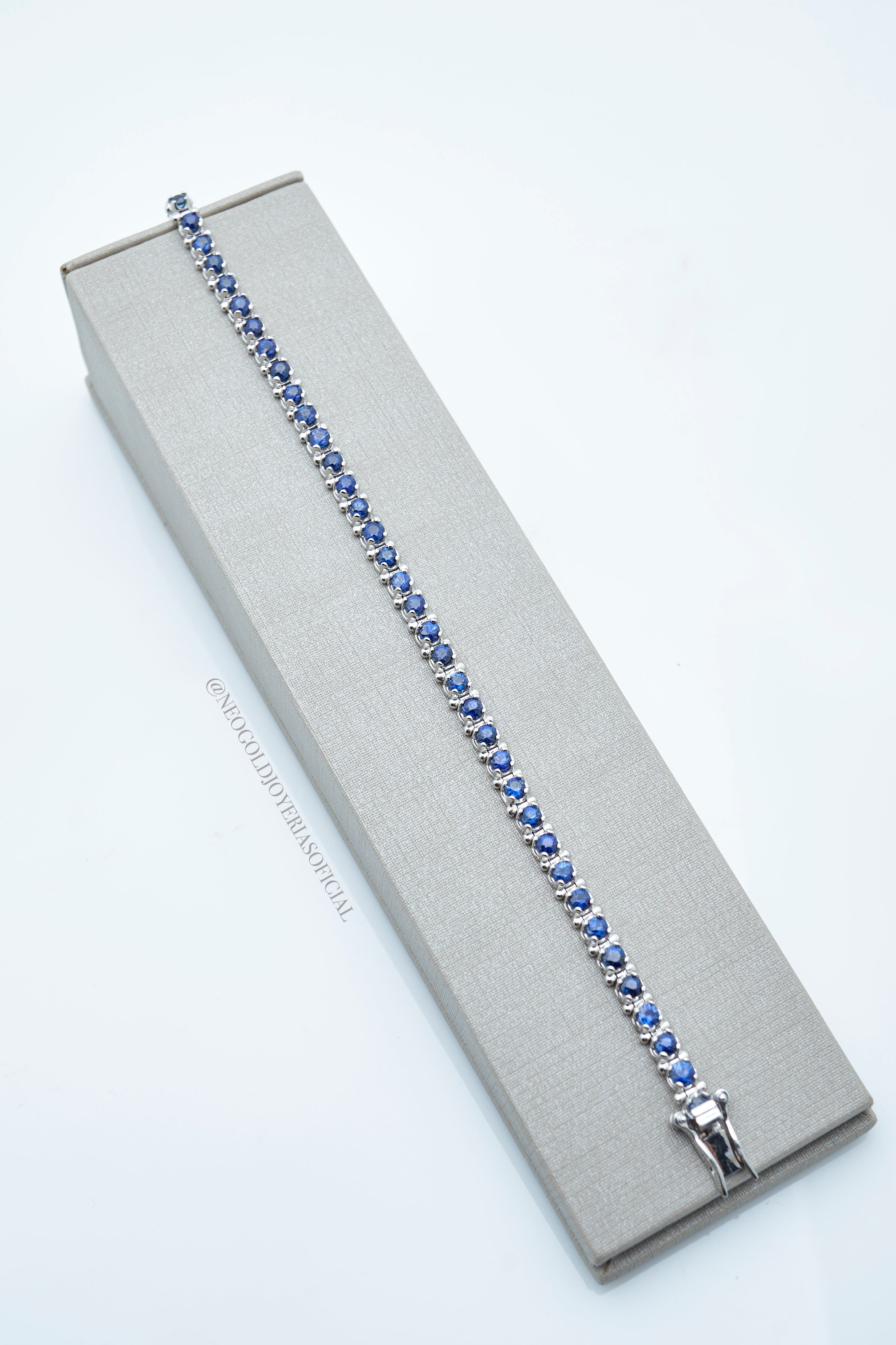 PULSERA TENNIS OB ZAFIROS AZULES NATURALES REF 006797