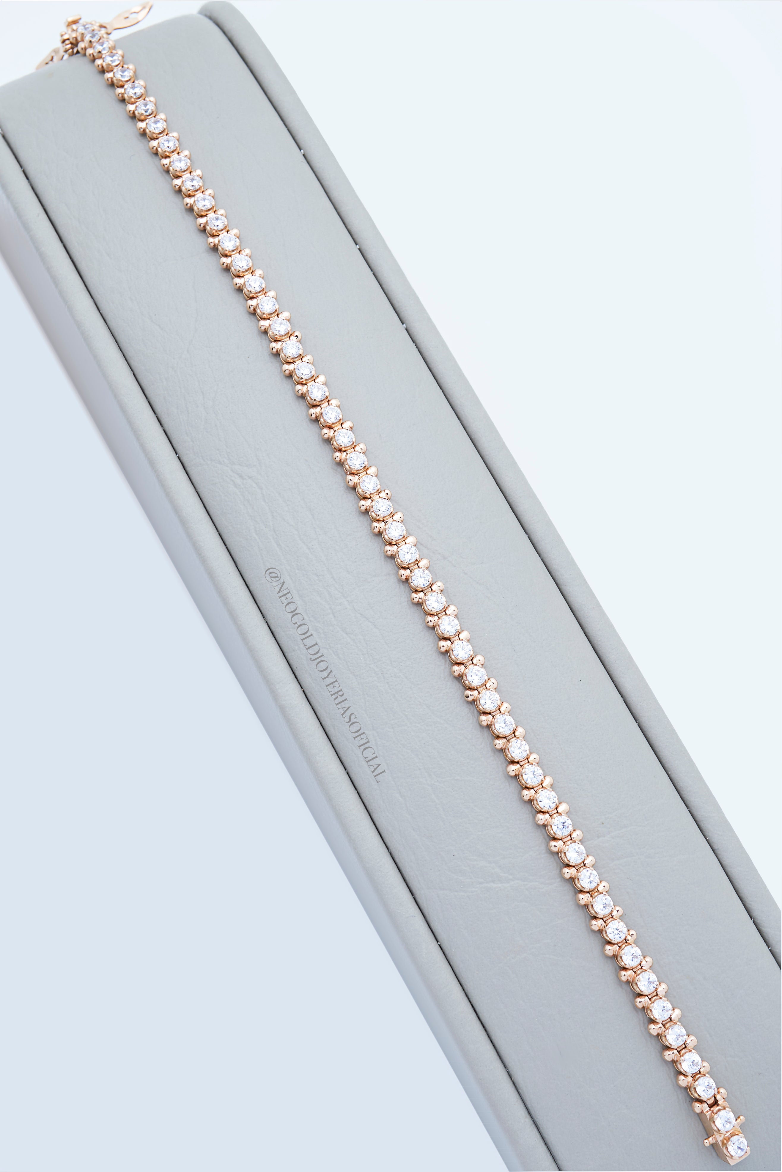 PULSERA TENIS OA 18K, CIRCON DE TALLA EUROPEA REF 013980