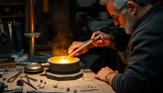 Cómo se mezcla el oro para crear joyas exclusivas