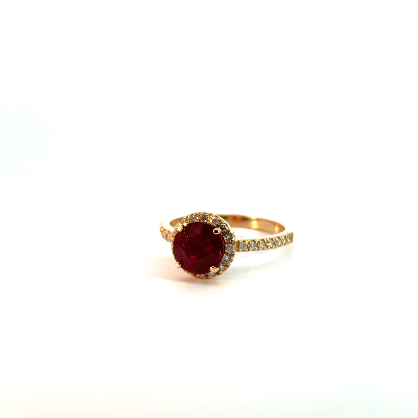 ANILLO RUBI CON DIAMANTES - Neogold