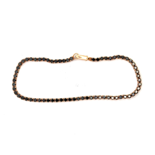 PULSERA TENIS CON DIAMANTE NEGRO - Neogold