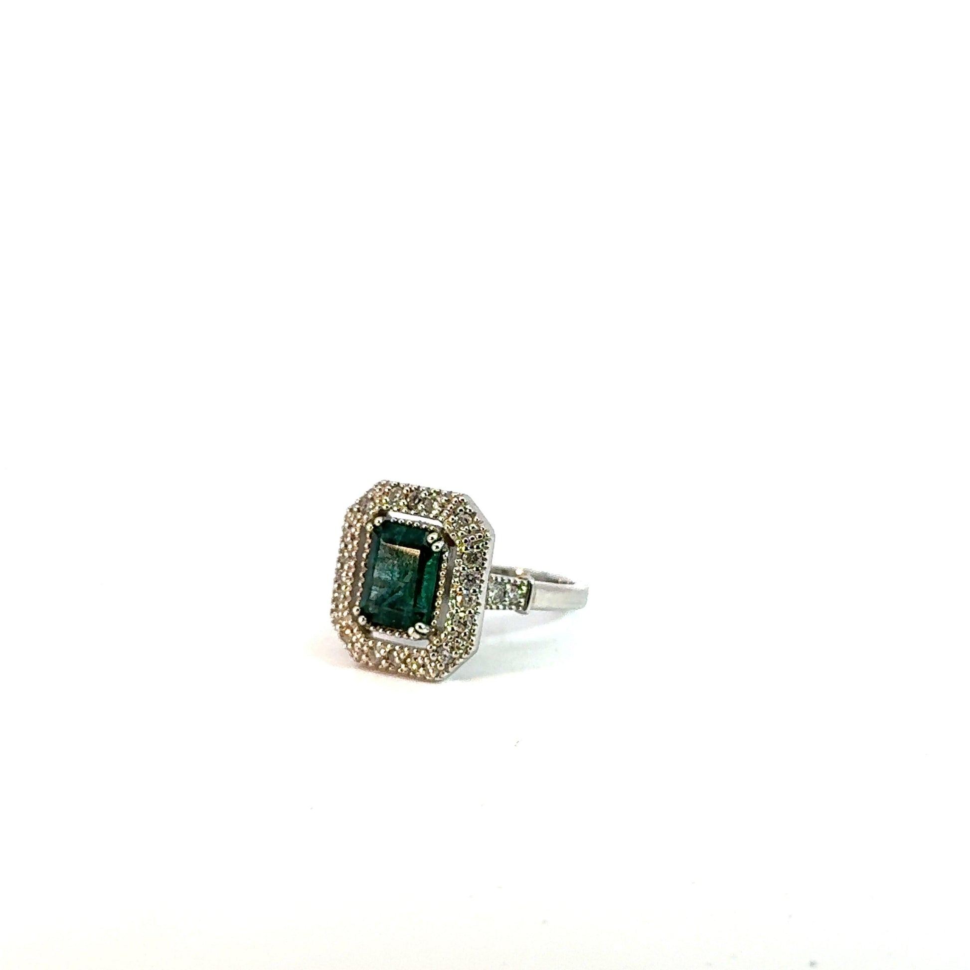 ANILLO ESMERALDA DIAMANTES - Neogold