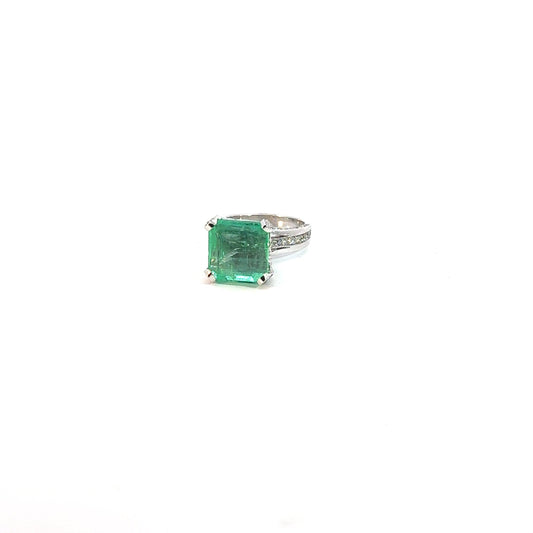 ANILLO MONIK ESMERALDA DIAMANTES - Neogold