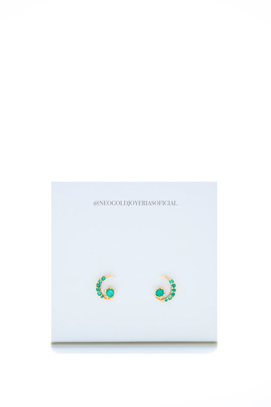 TOPOS OA 18K, LUNA, ESMERALDAS NATURALES REF 006546