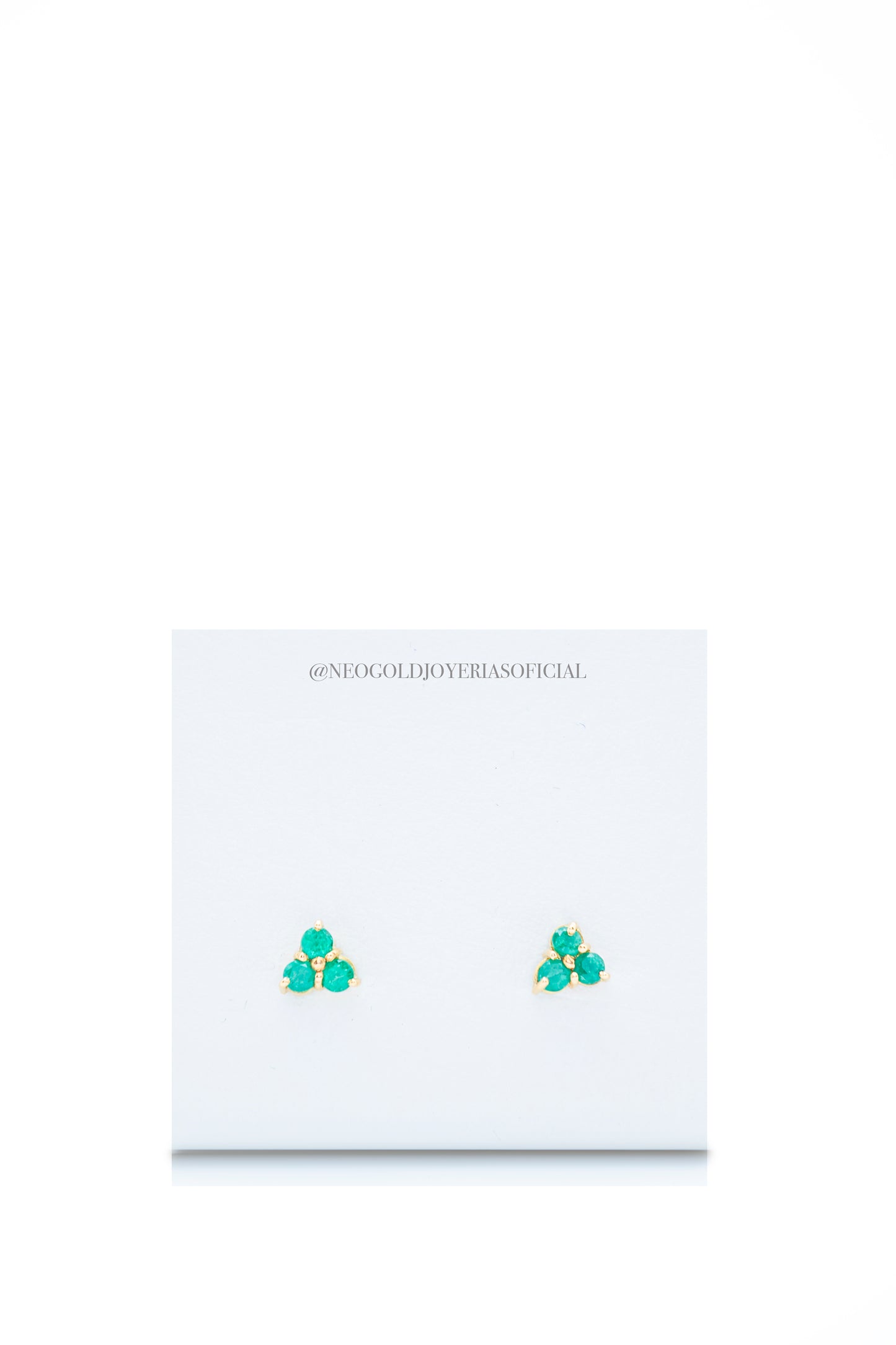 TOPOS OA 18K TREBOL, ESMERALDA NATURAL REF 014858