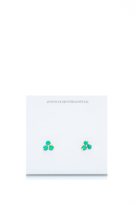 TOPOS OA 18K TREBOL, ESMERALDA NATURAL REF 014858