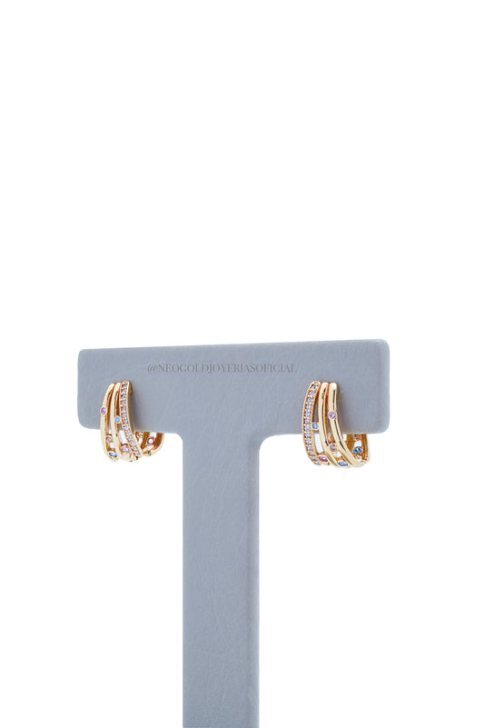 CANDONGAS OA 18k, CRISTALES SW COLORES REF 012206