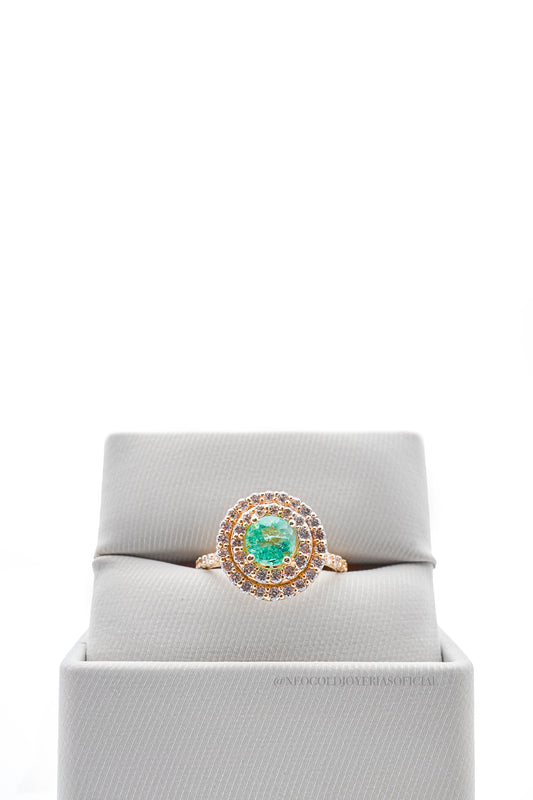 ANILLO OA/ ESMERALDA/DIAMANTES - REF 013371
