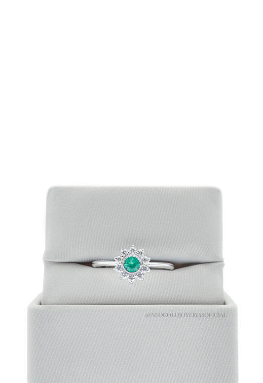 ANILLO OB/ ESMERALDA / DIAMANTES - REF 013411