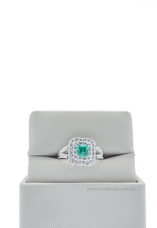 ANILLO OB / ESMERALDA / DIAMANTES - REF 013694