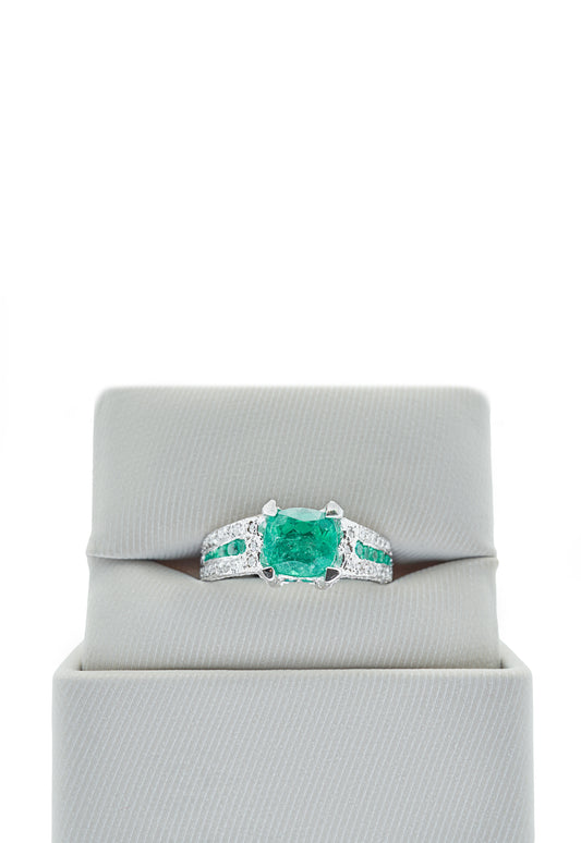 ANILLO OB / ESMERALDA / DIAMANTES - REF 014281